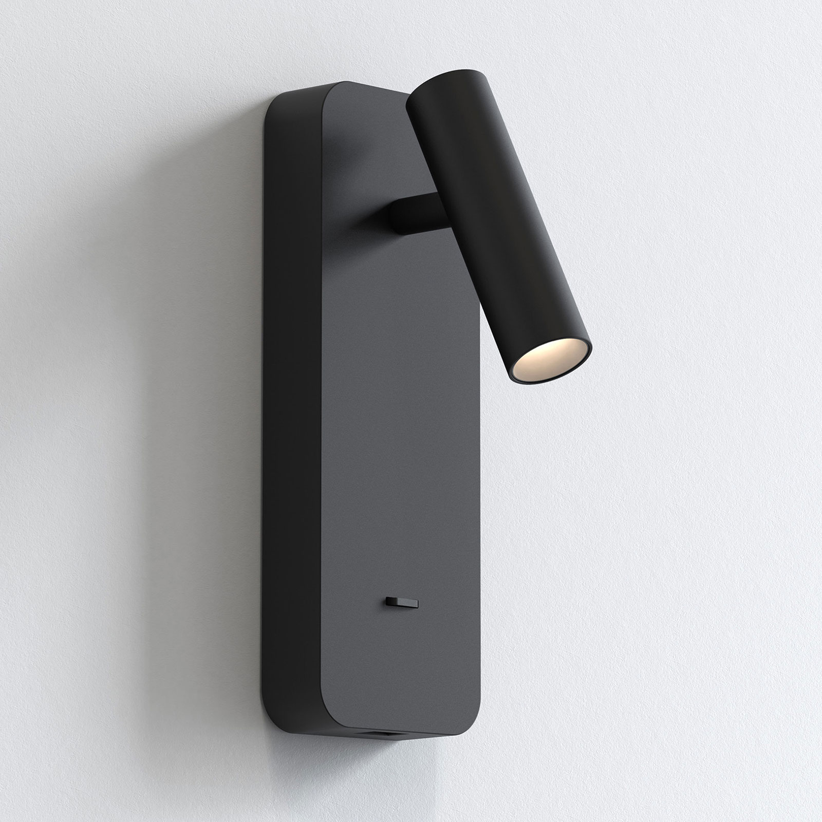 Astro Enna Surface USB LED wall light, black, for Bedroom, aluminium, 3.6 W, energy efficiency: A+, W: 8 cm, H: 22.5 cm