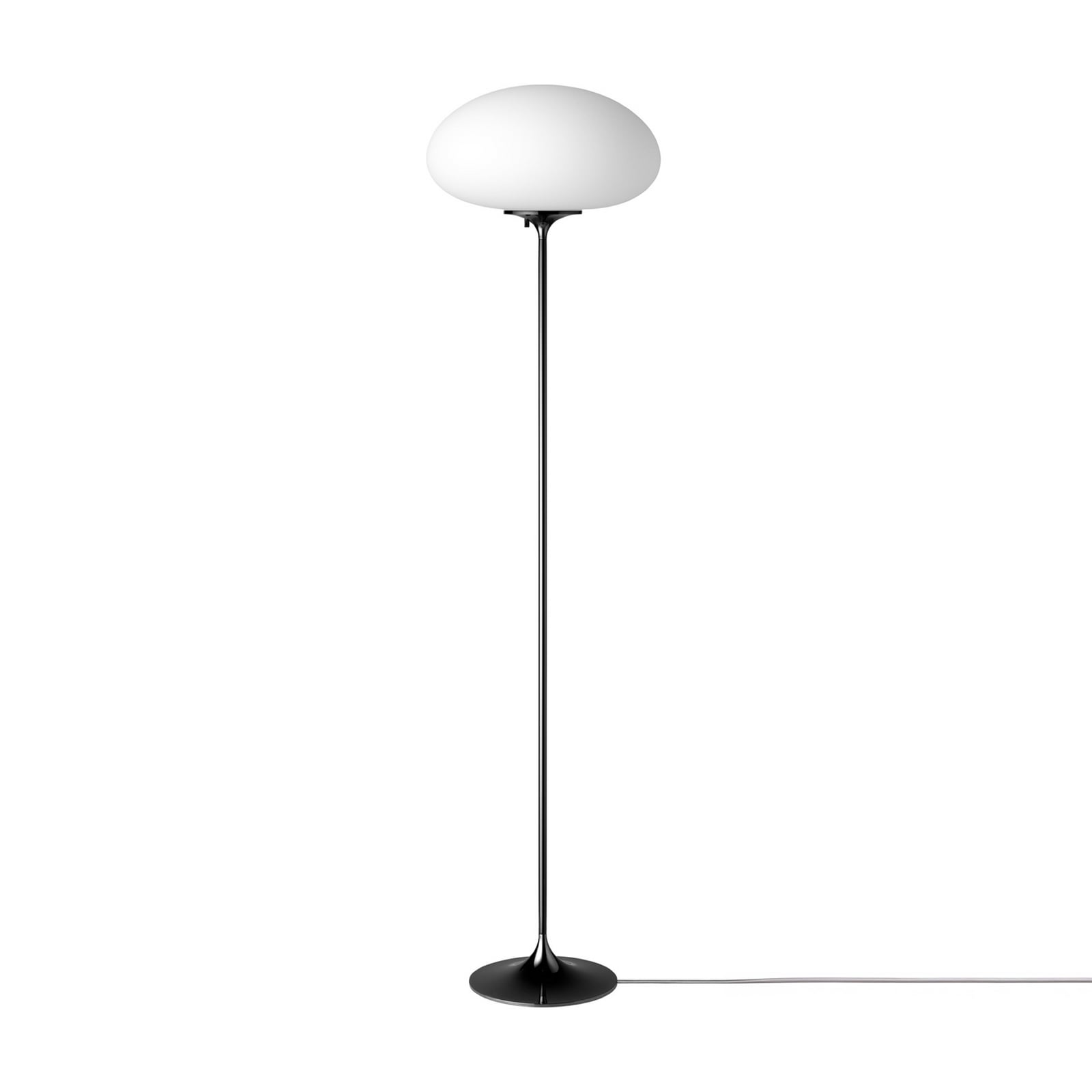 Stojacia lampa Stemlite, čierno-chrómové, výška 150 cm, stmievateľné - Gubi