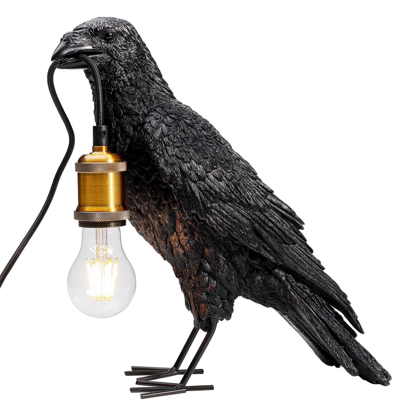 Tischlampe in KARE einer Form Animal Crow Krähe