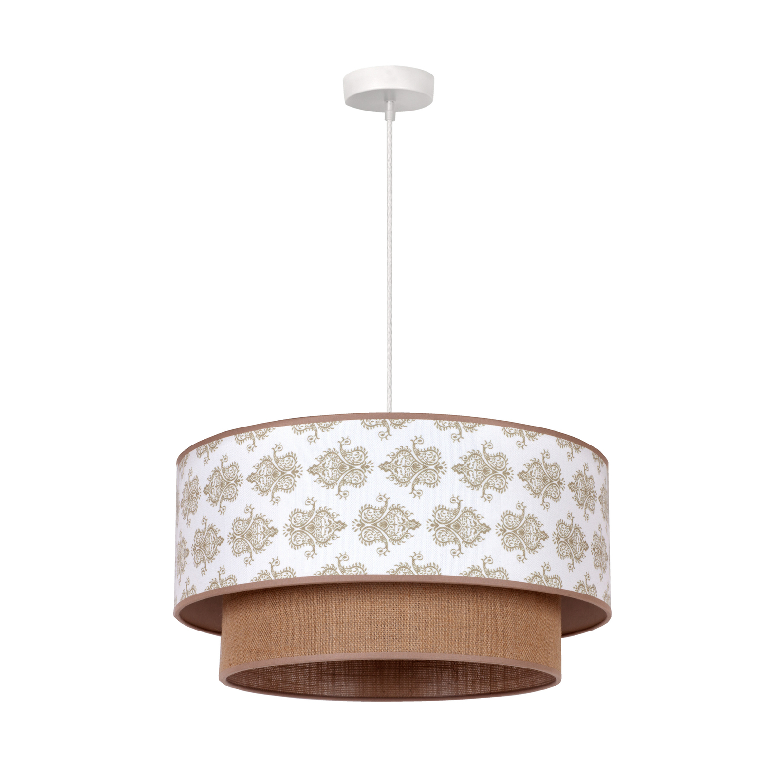 Hängelampe Hampton Boho gold Ornament/Jute