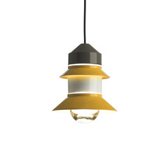 MARSET Lámpara colgante exterior Santorini, IP65, mostaza