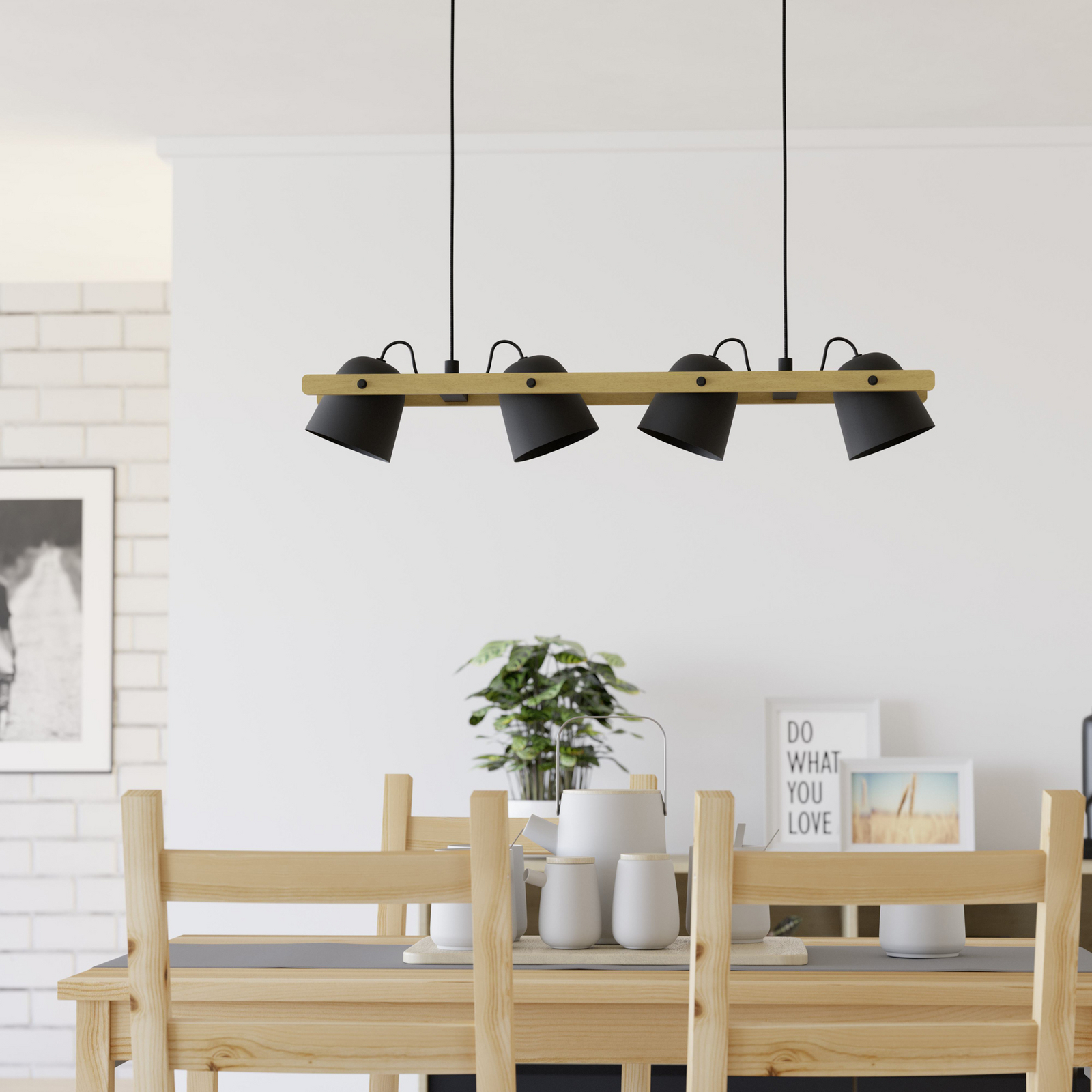 EGLO connect Hornwood-Z LED ceiling light, 4-bulb, black