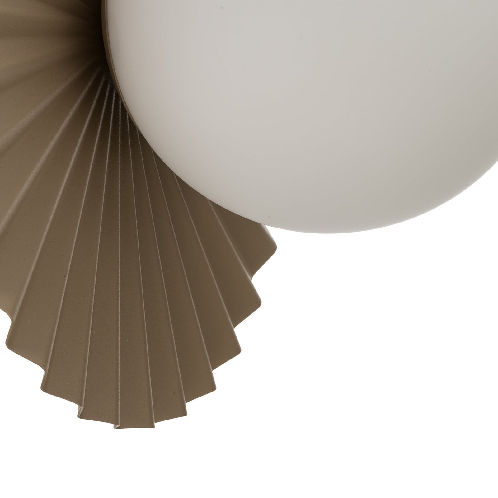 Applique Fiore, grigio-beige, altezza 30 cm, vetro