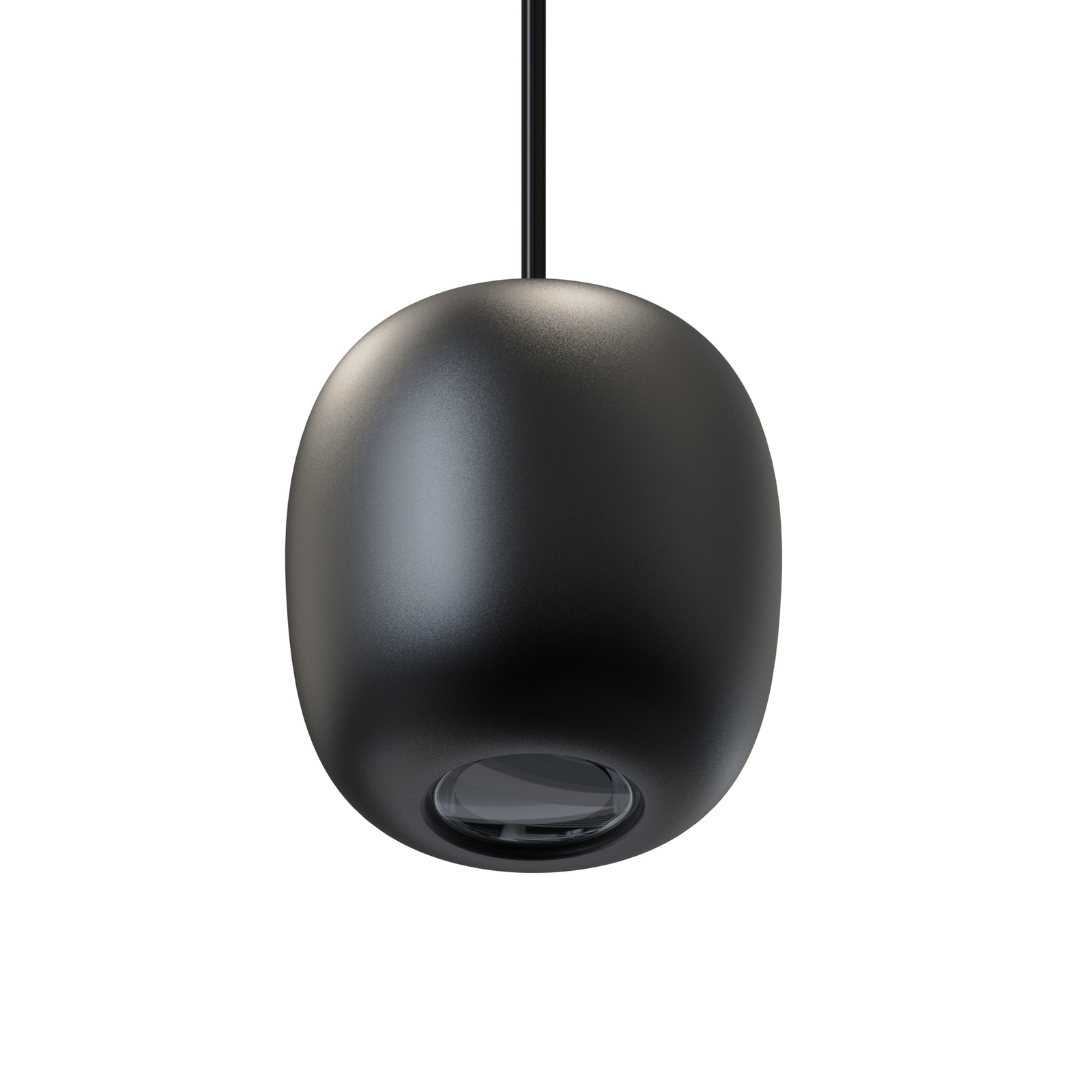 Lucande pendant light Narion, round, black, 6-bulb