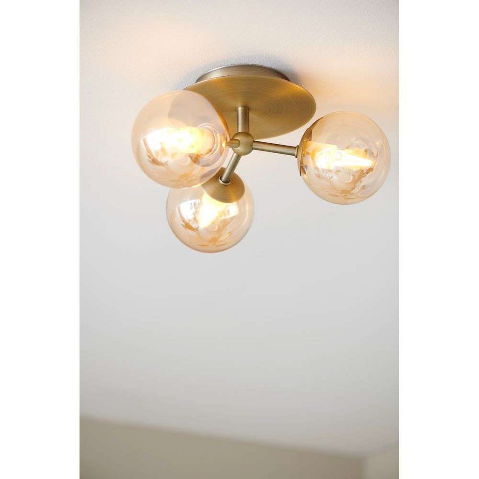 Atom Trio Ceiling Lamp Smoke - Halo Design