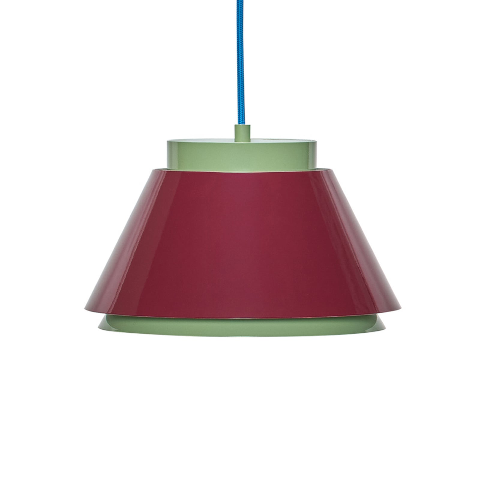 Hängelampe Remi, grün/rot, Ø 25 cm, Metall