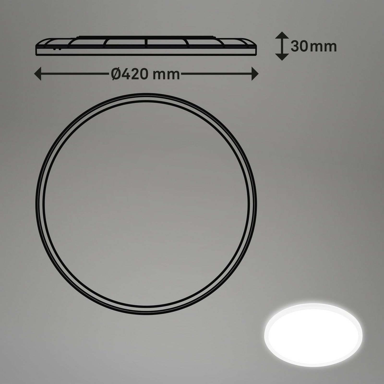 LED ceiling light Move, sensor, Ø 42 cm, IP44, white, 4000K