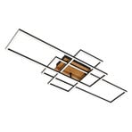 Frame CCT ceiling lamp, remote control, black/wood