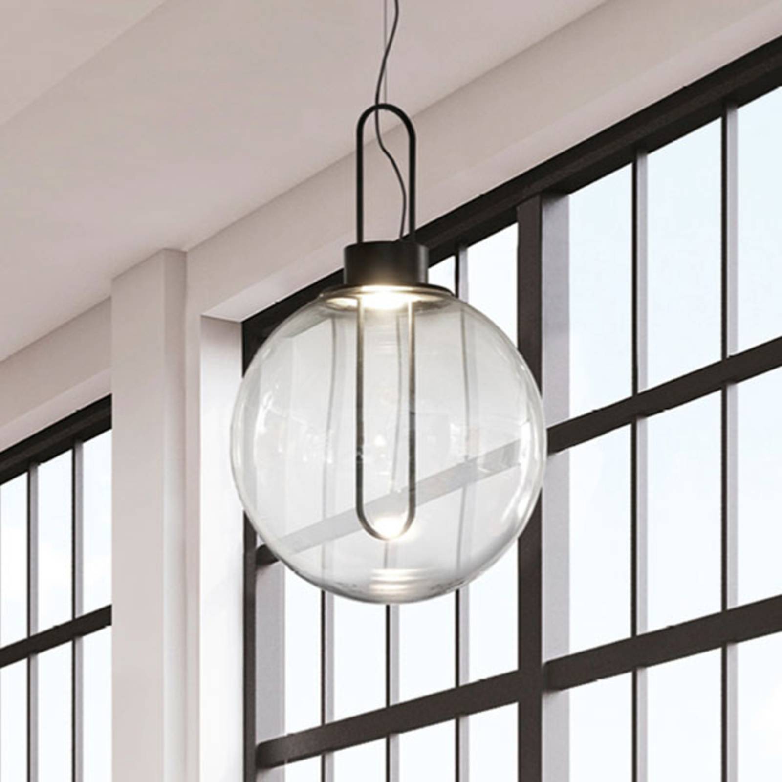 Modo Luce Orb lampa wisząca LED czarna Ø 40 cm