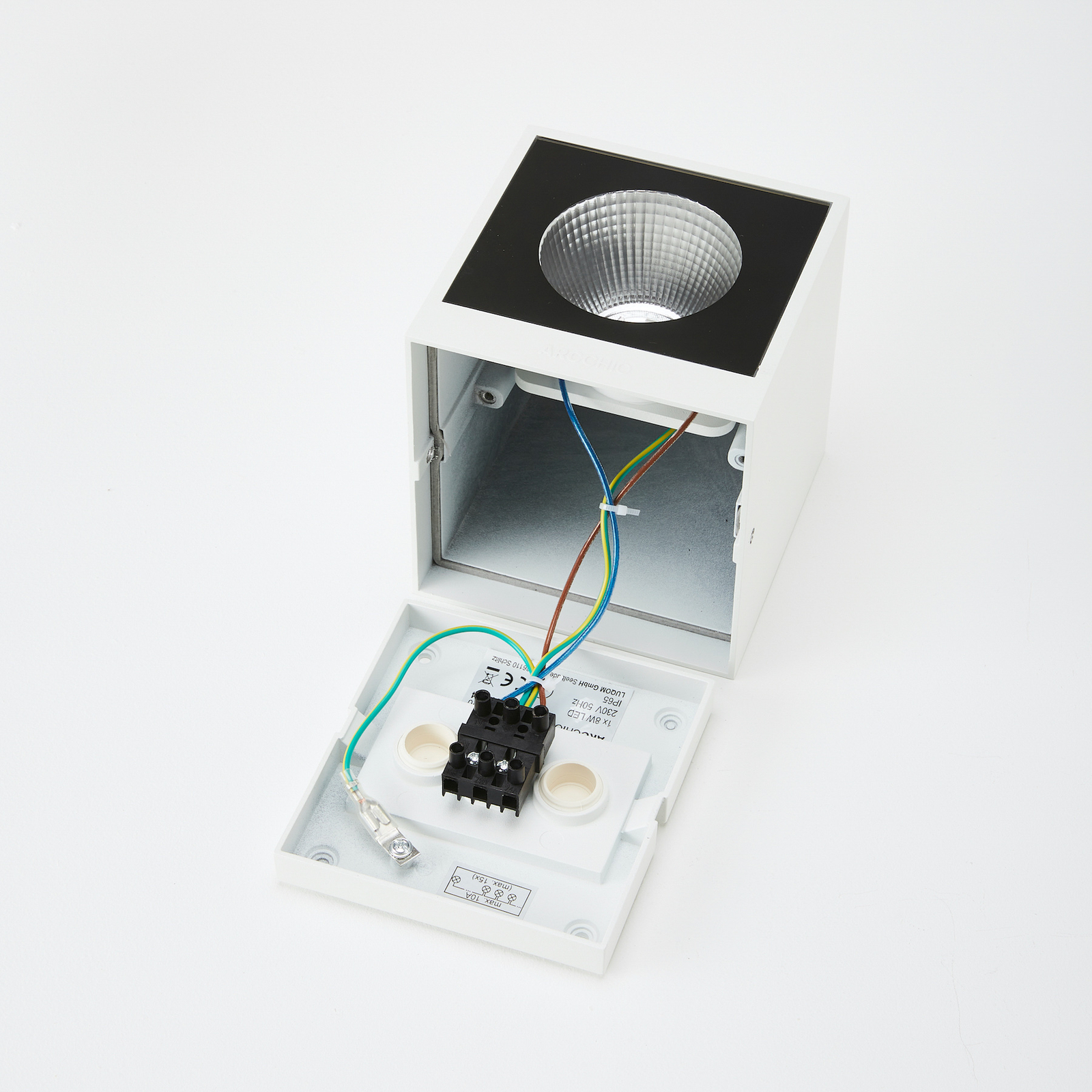 Arcchio Tassnim LED kinkiet zewnętrzny biały 1-punktowa.
