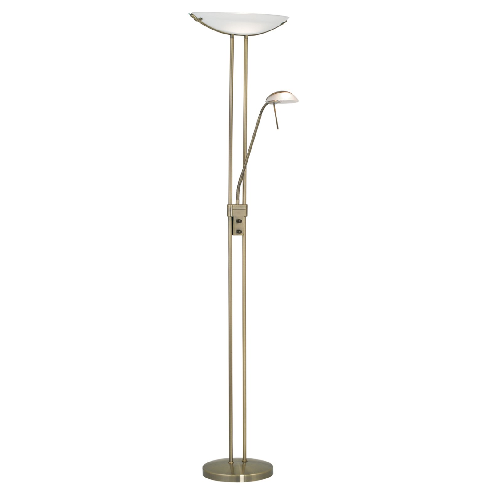 Elegante vloerlamp Baya bruin gepolijst