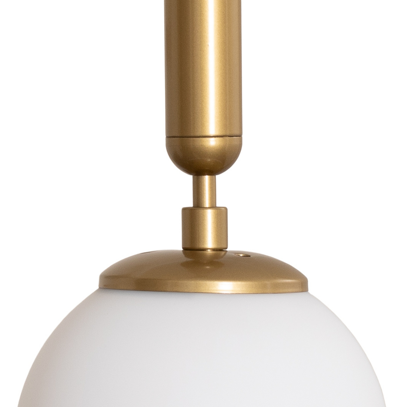King pendant light, gold/opal, glass, Ø 15 cm, E14