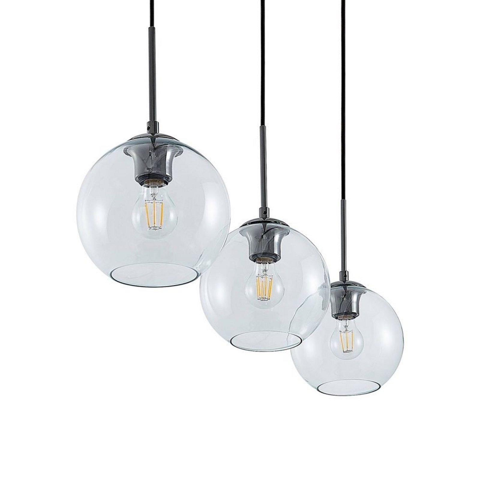 Firano 3 Lustră Pendul Clear/Metal - Lindby