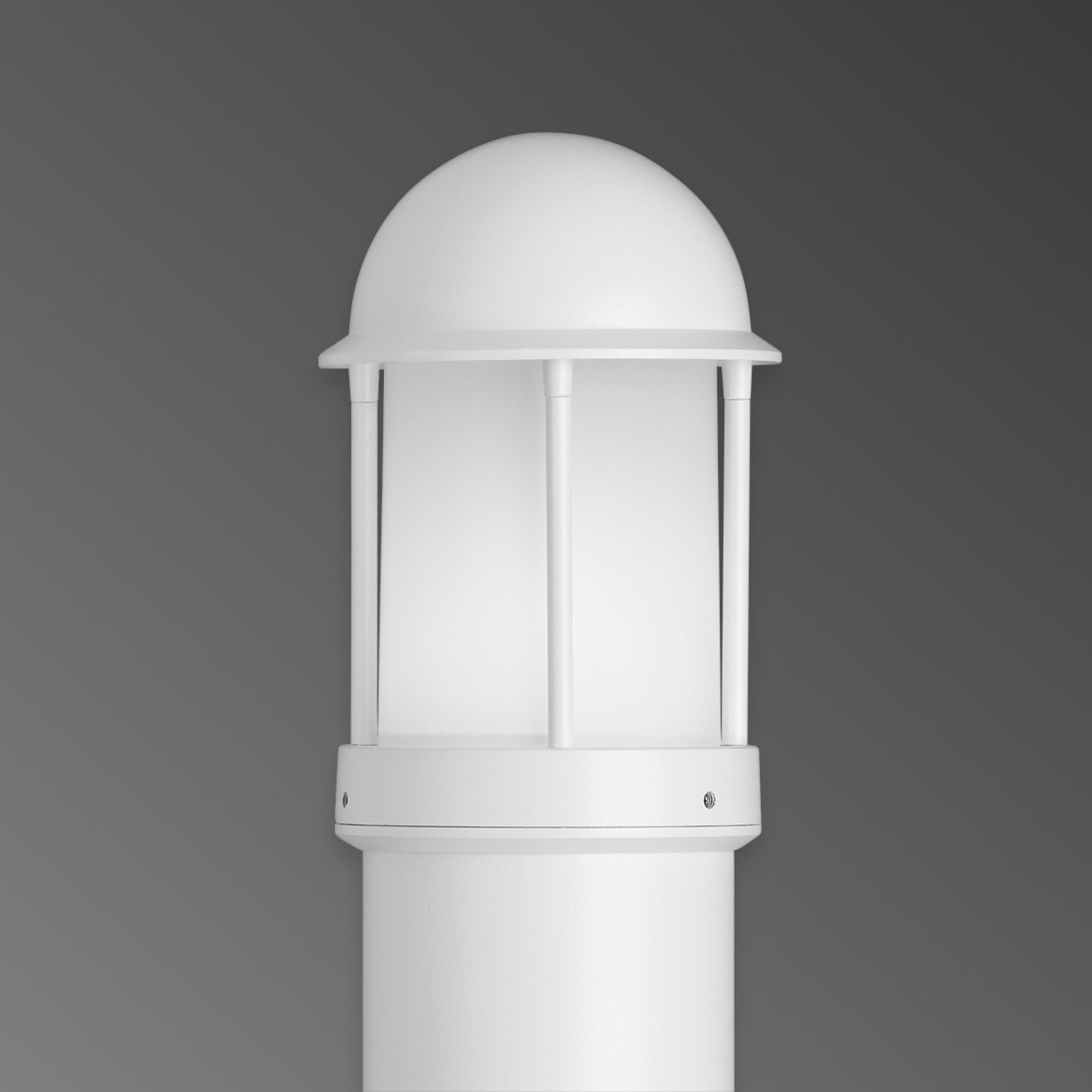 Gatelampe Marco av aluminium, hvit