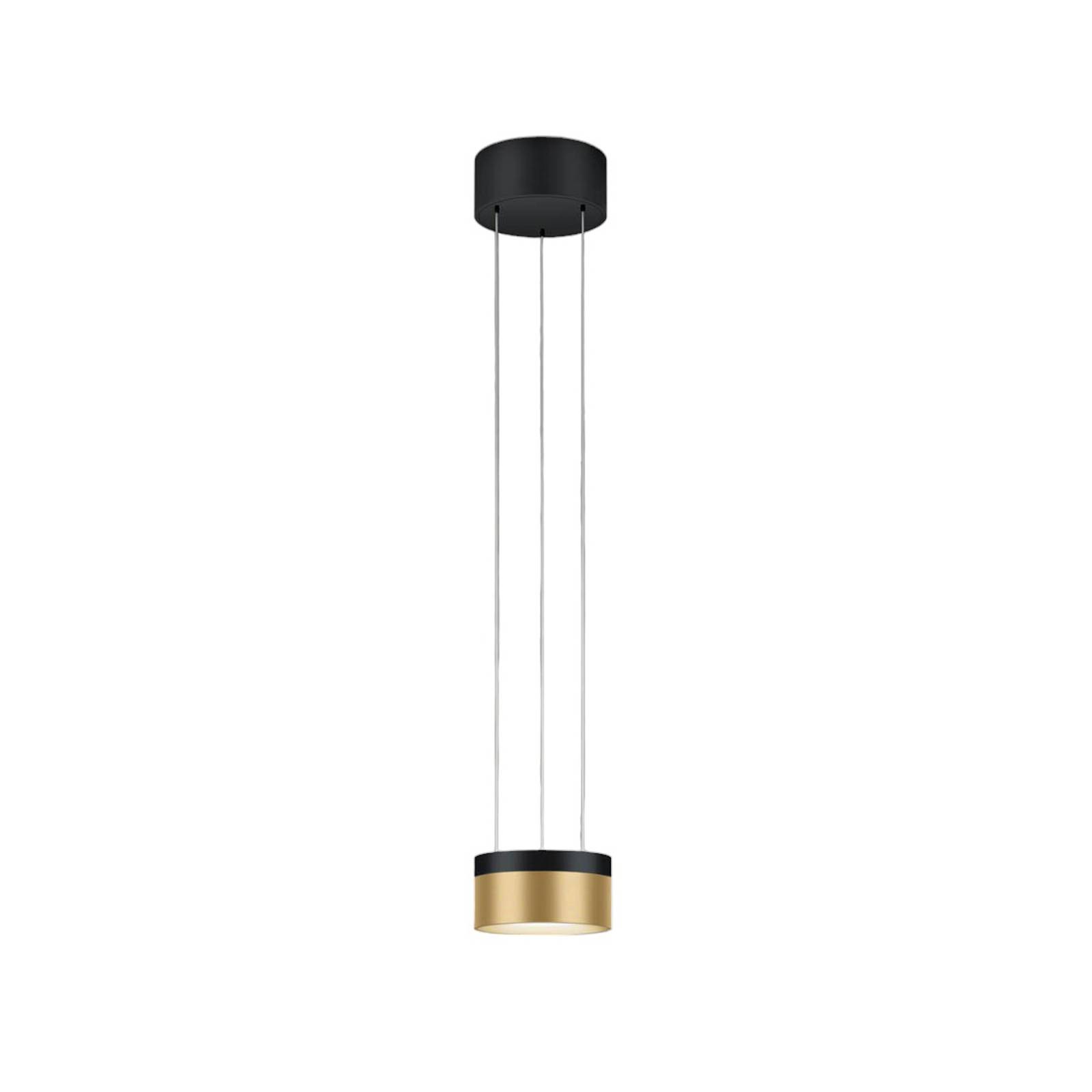Helestra Oda LED-Hängeleuchte schwarz/gold