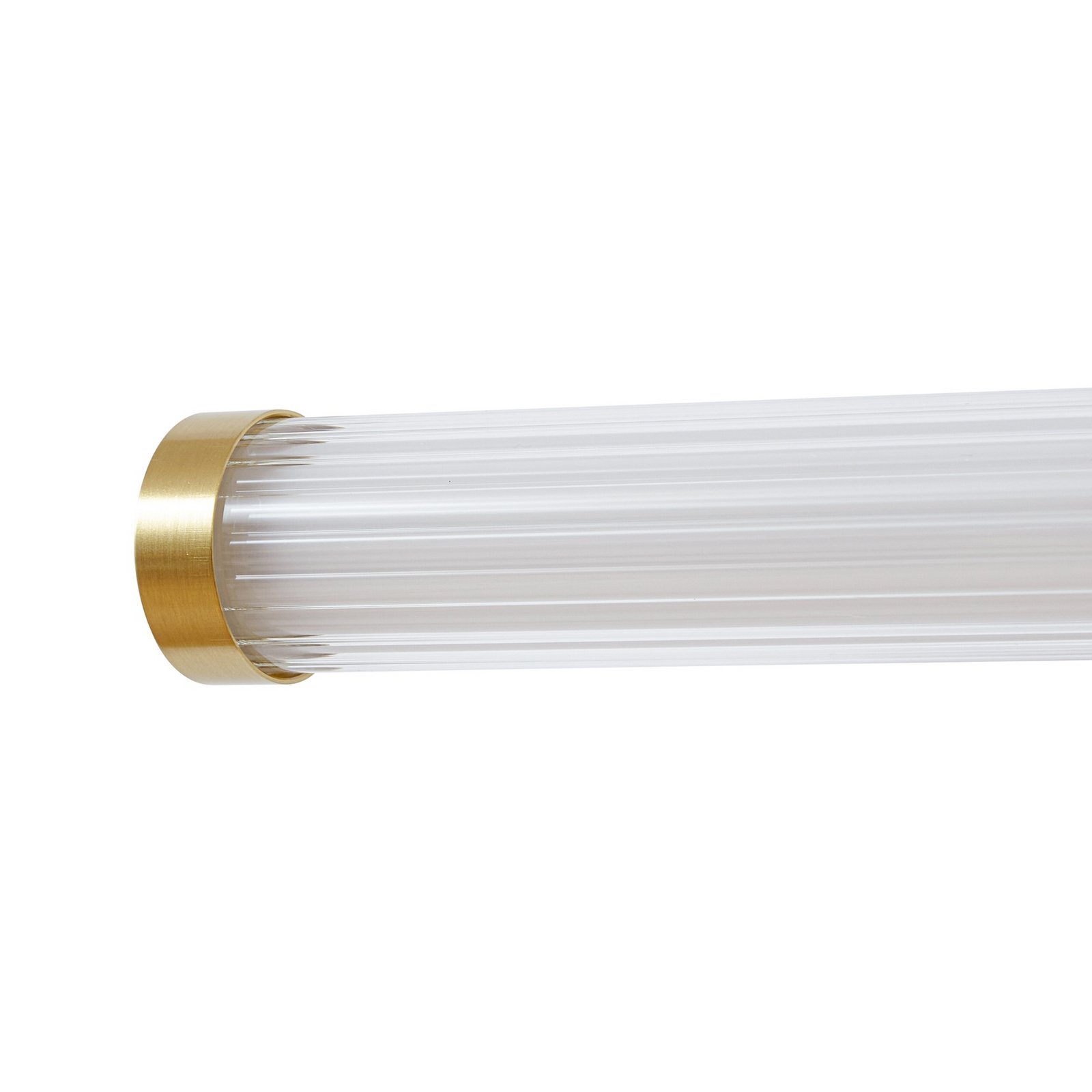 Lucande Melisa LED wall light, gold, 90 cm, CCT, IP44