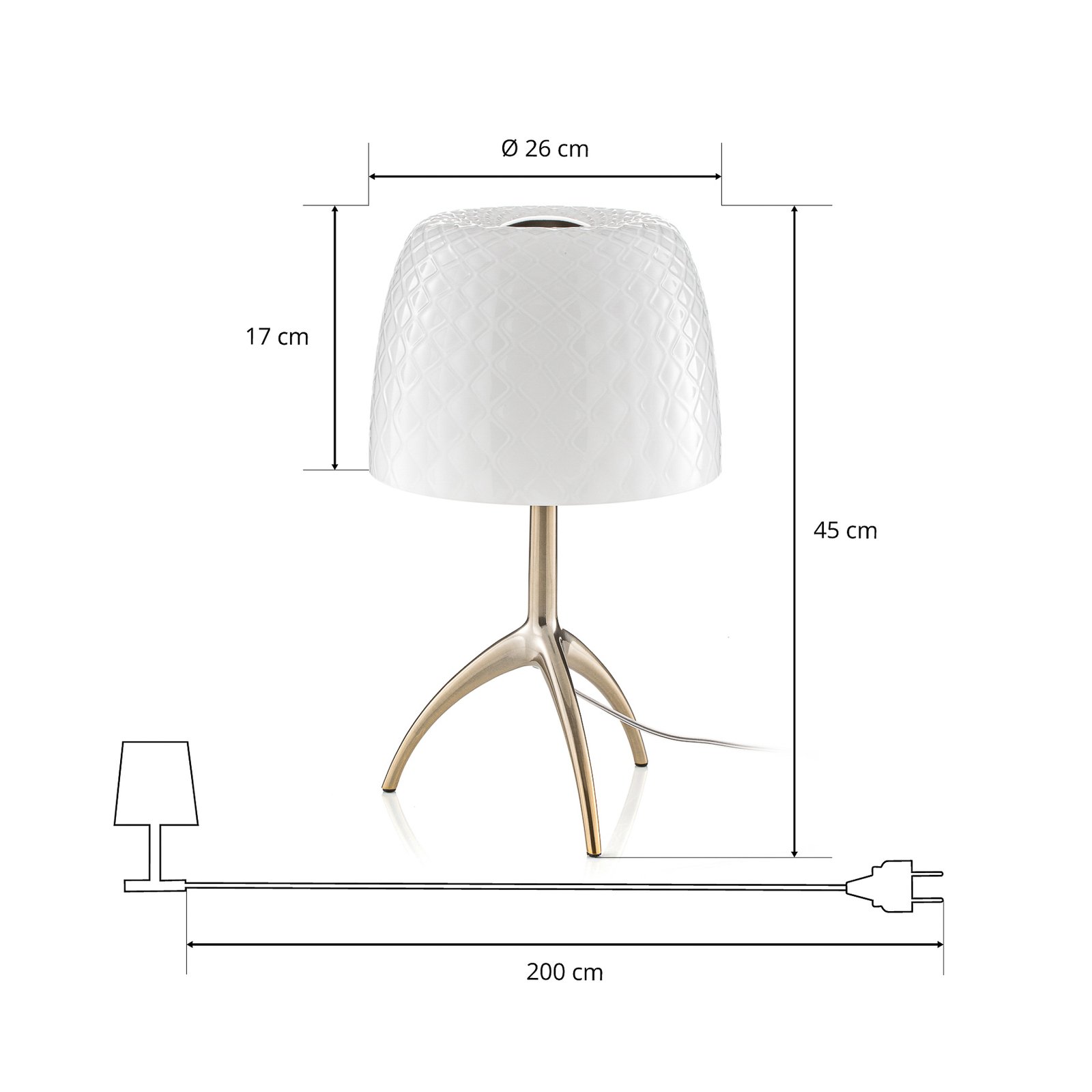 Lumiere Grande 30th Lampe de Table Golden/Pastilles On/Off - Foscarini