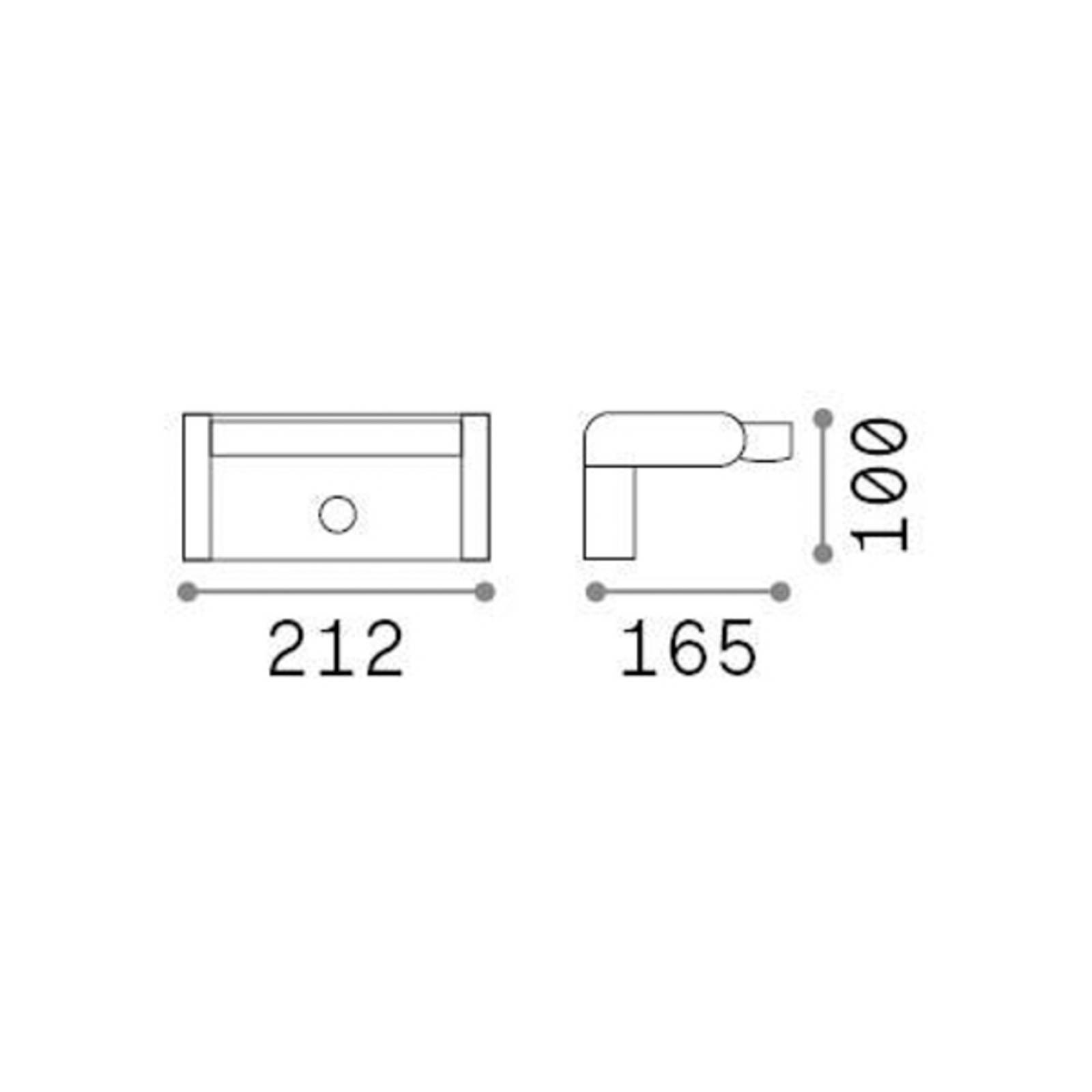 Ideal Lux LED sensor kinkiet zewnętrzny Swipe szary metal 3000K