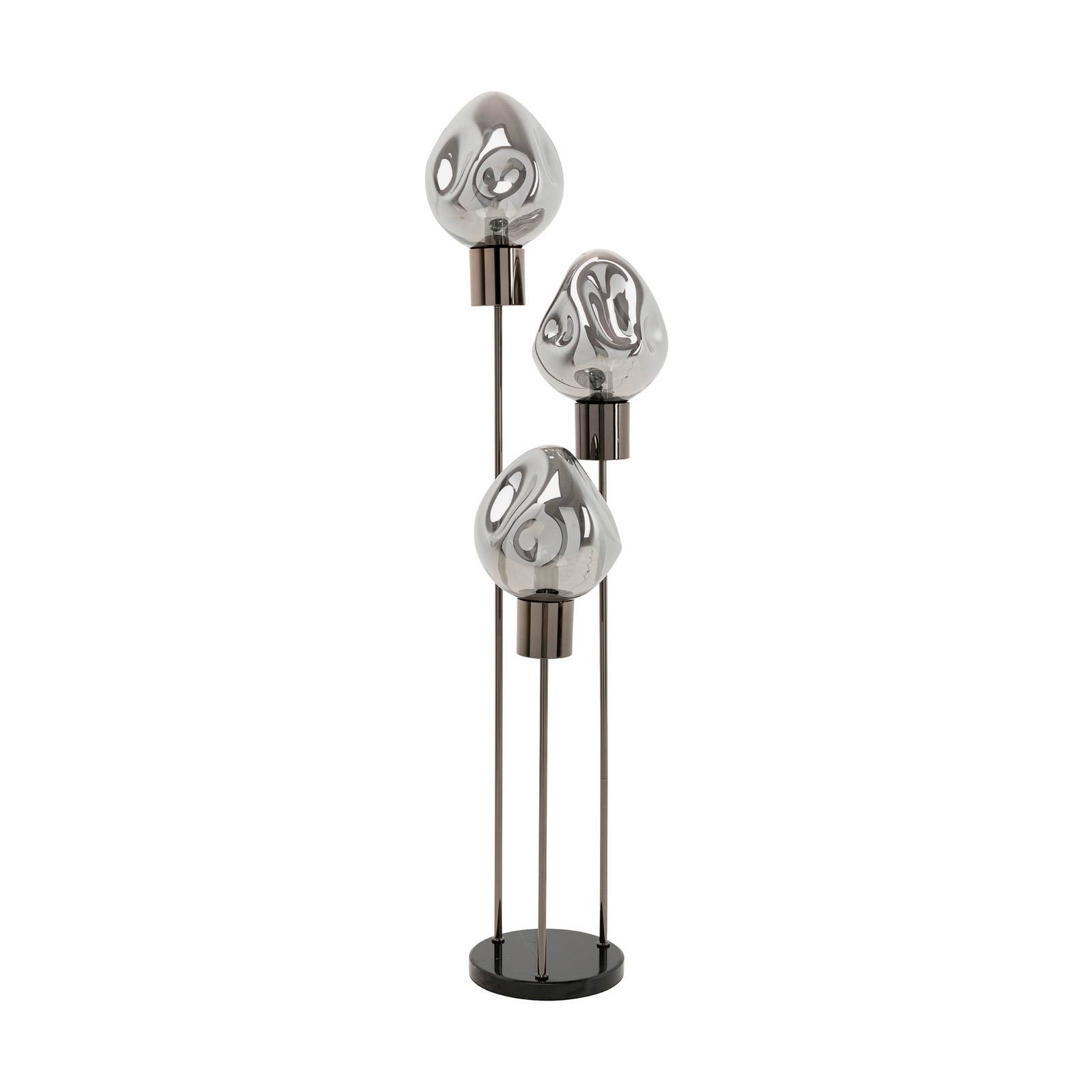 KARE Stehleuchte Supernova, rauchgrau, Glas, 160 cm, E27