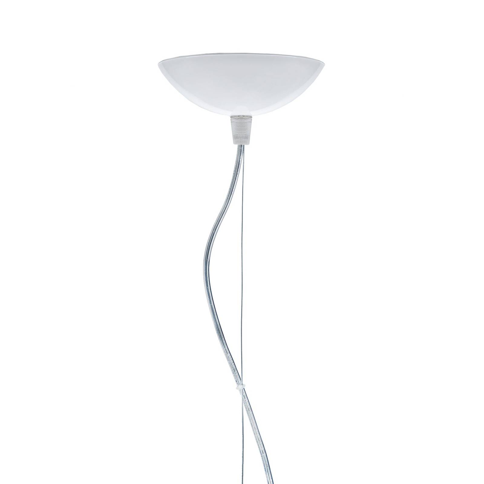 Kartell FL/Y – lampa wisząca LED, biała lśniąca