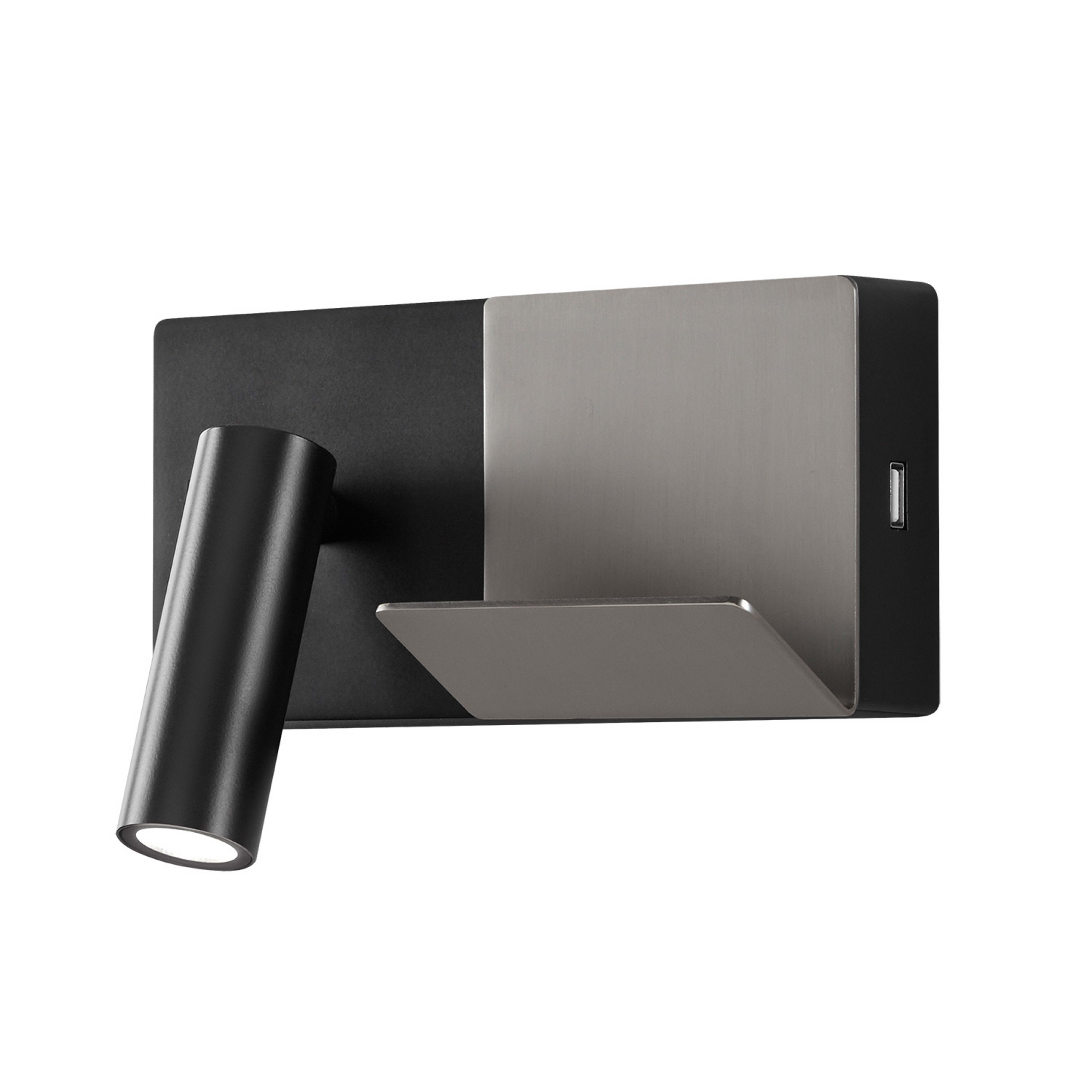 LEDS-C4 E-Lamp Mini Applique a LED nero/grigio