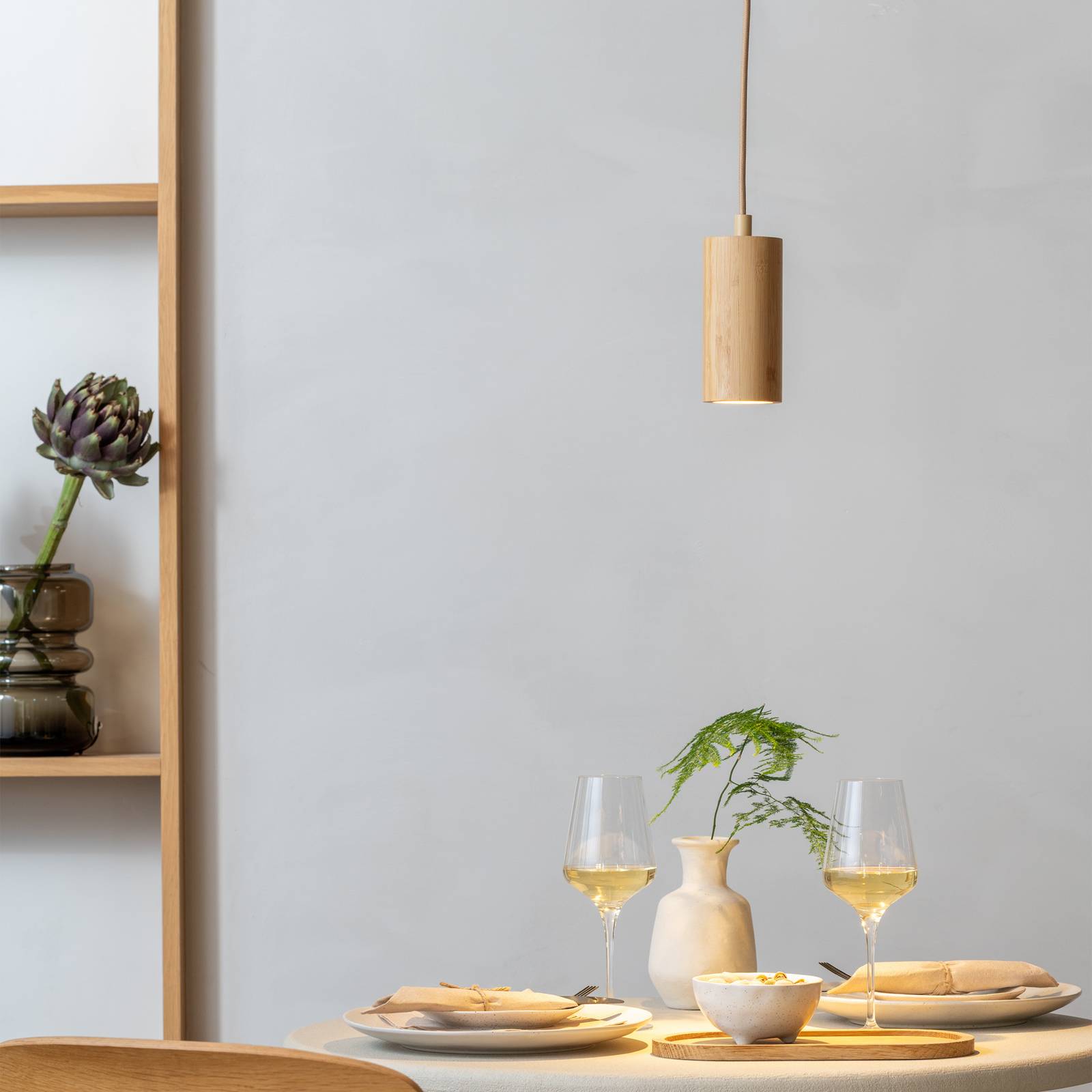 Good & Mojo Good & Mojo Java Pendant Light, Natural, Bamboo, Gu10 