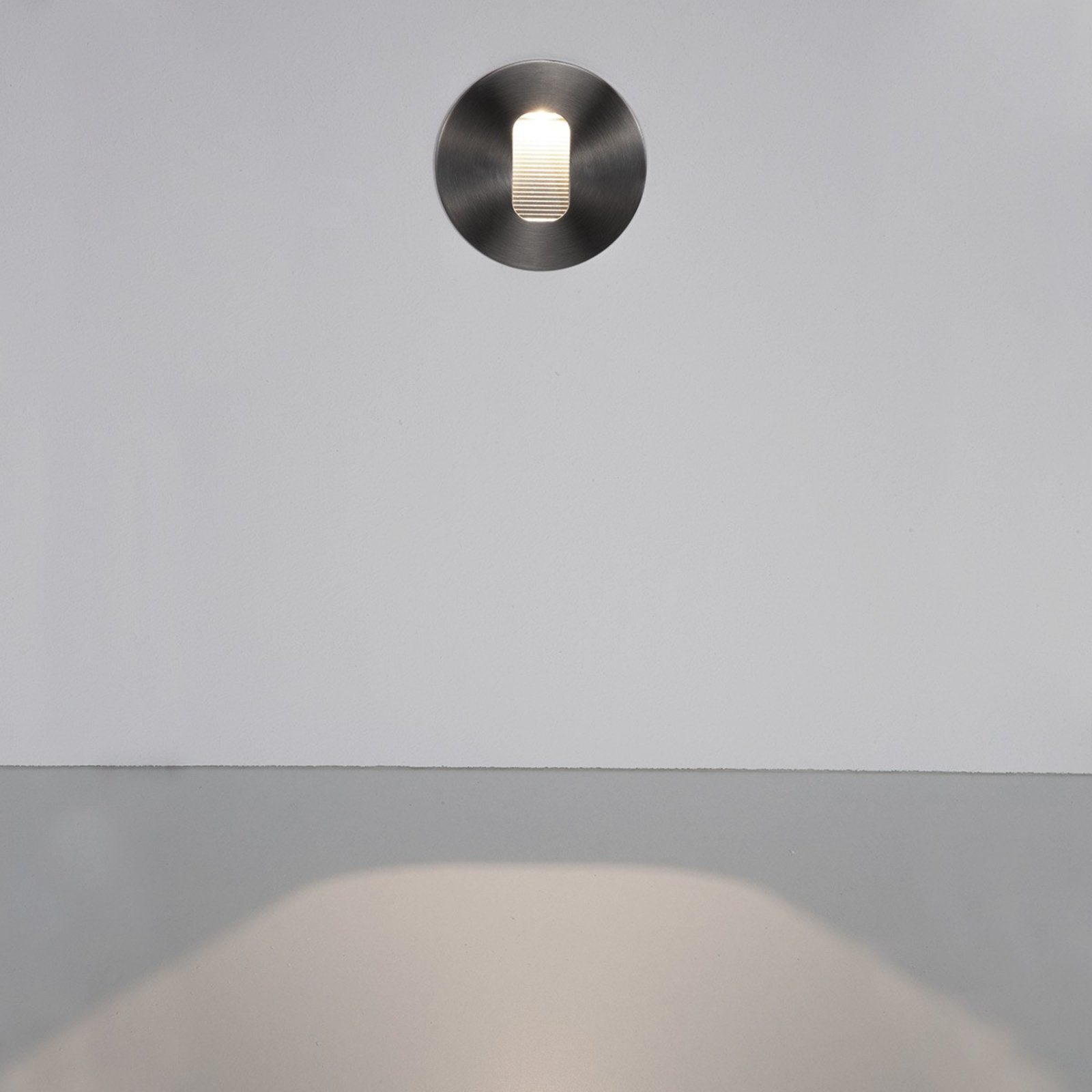 Round LED recessed wall light Telke for outdoors