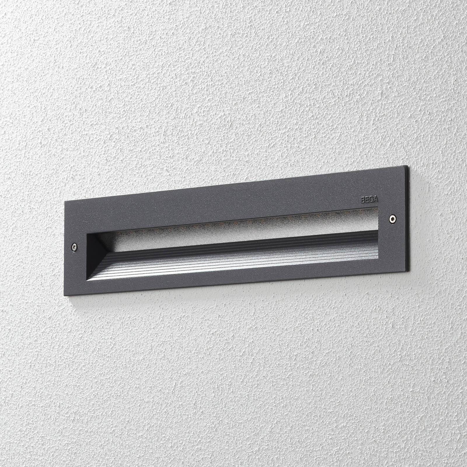 BEGA LED-Wandeinbaulampe 33055, grafit, 32 cm, IP65, CCT günstig online kaufen