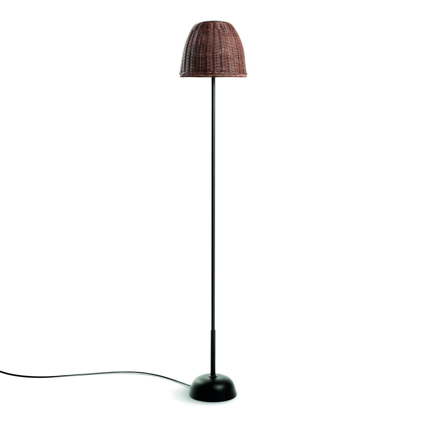 Bover lampe sur pied LED Atticus 114 brun graphite/marron fiche