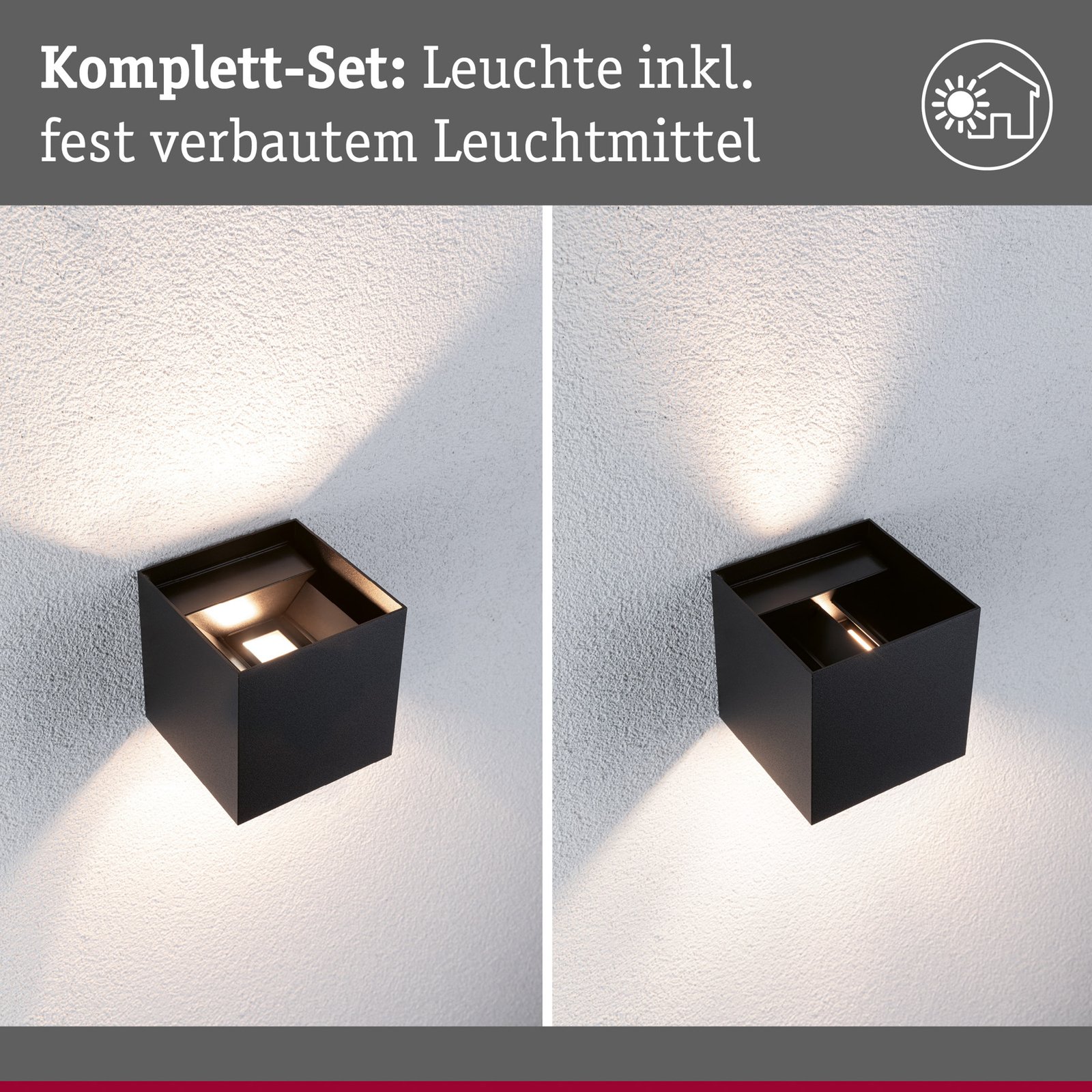 Cybo LED-Außenwandleuchte Smart Home ZigBee IP44 anthrazit - Paulmann