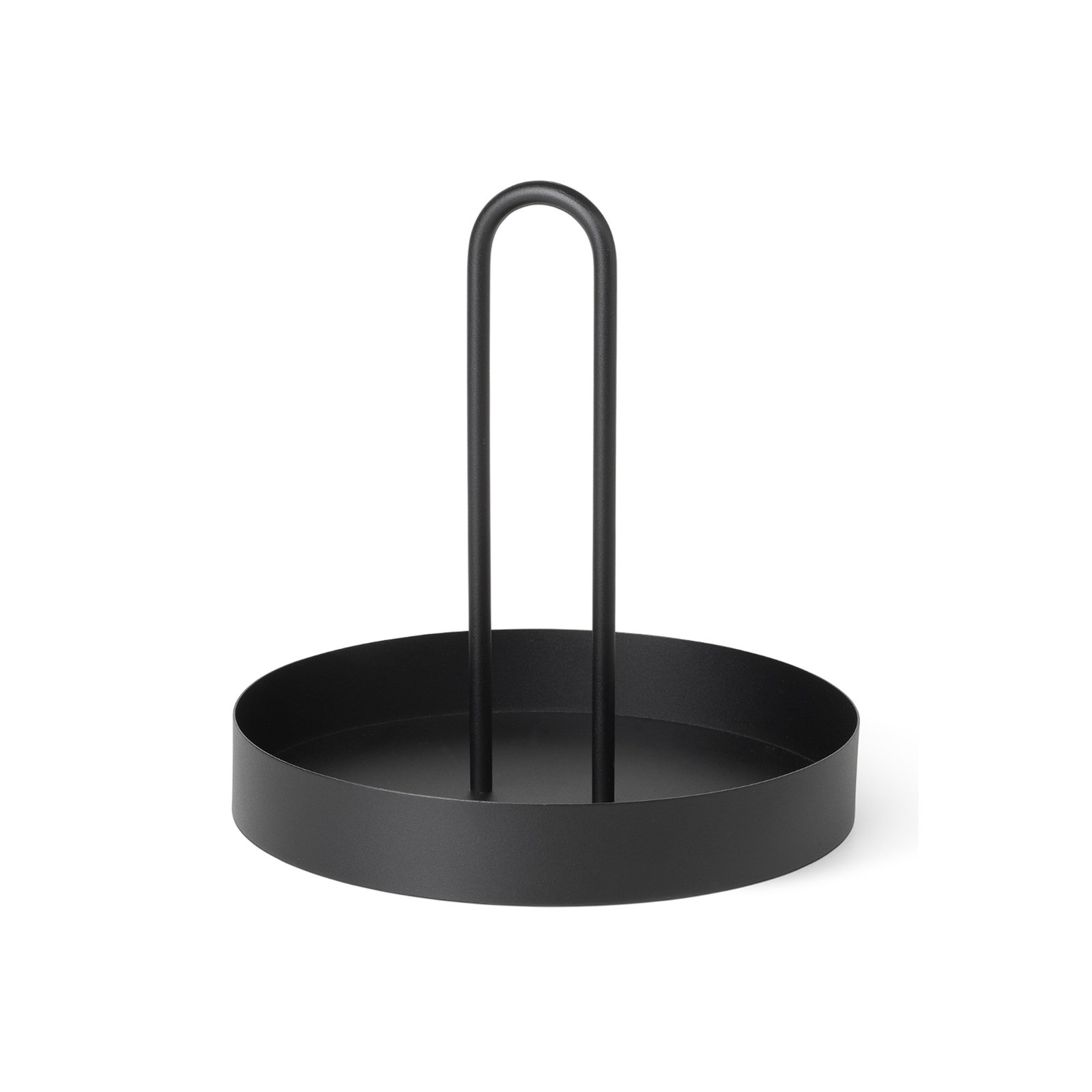 ferm LIVING Grib tray, black, Ø 28 cm, iron