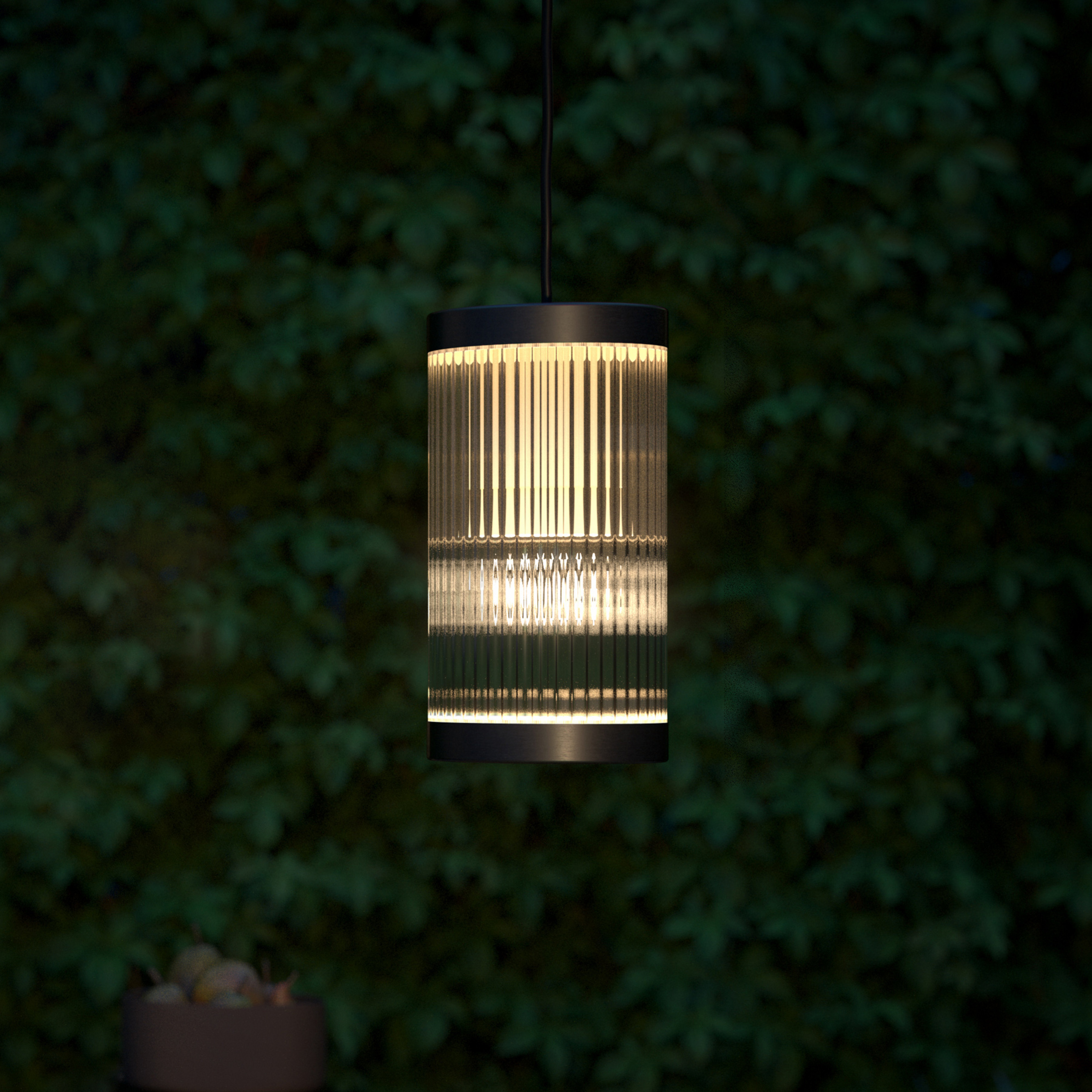 Lampada a sospensione da esterno Coupar, Ø 13 cm, nero