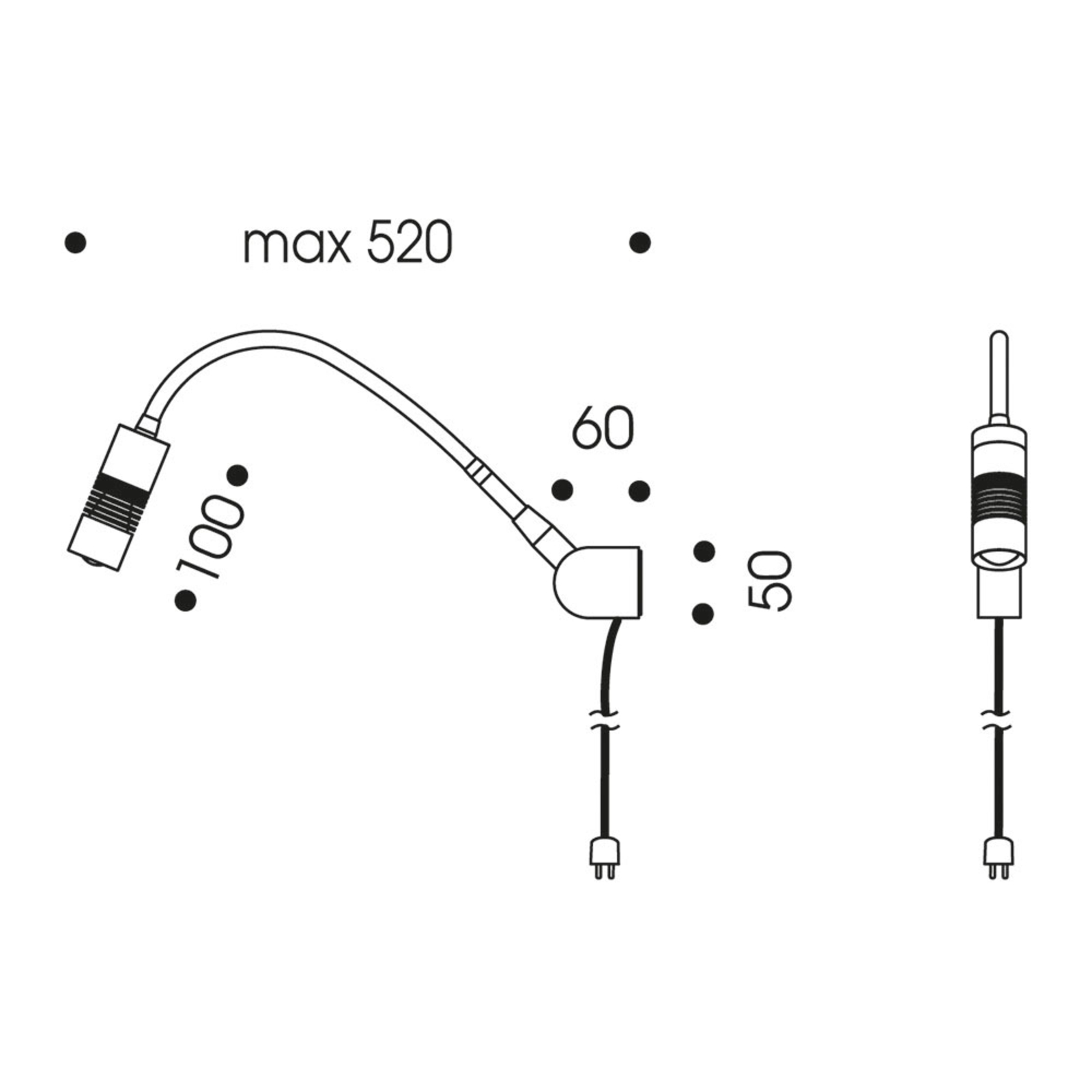 OLIGO A little bit colour mit Stecker, Kopf chrom