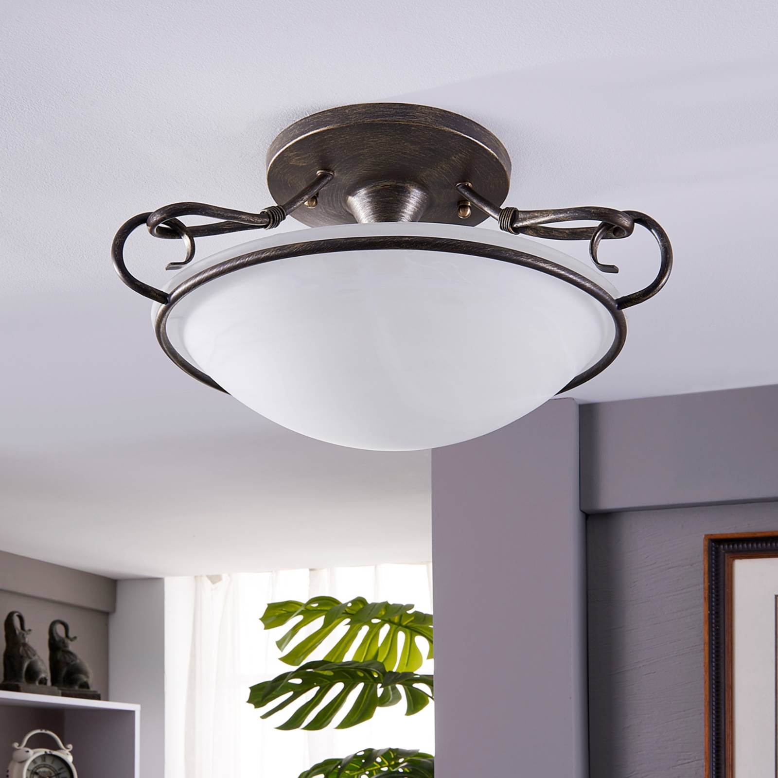 Photos - Chandelier / Lamp Lindby Rando ceiling lamp in the country house style 