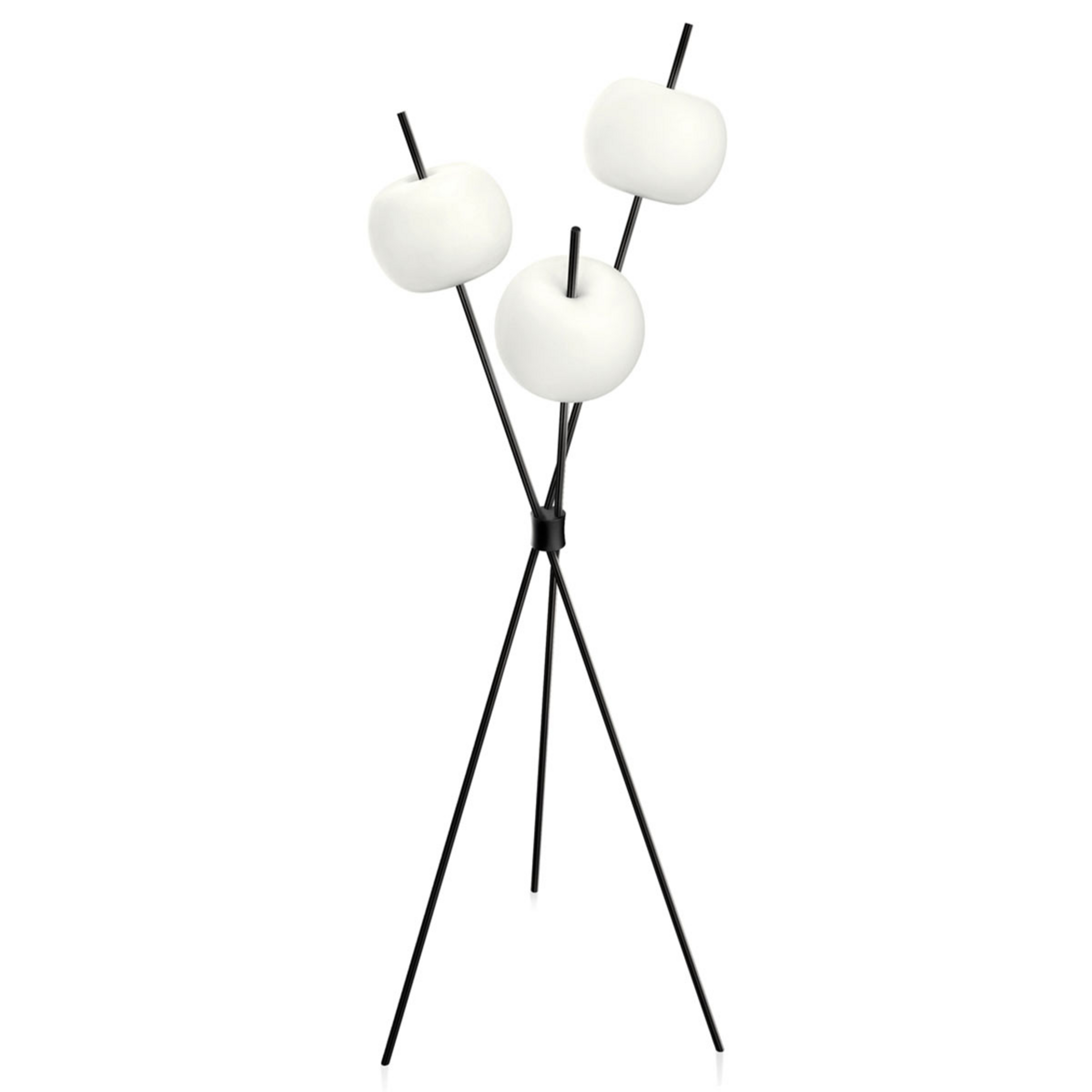 kdln lampadaire LED Kushi, noir, hauteur 140 cm