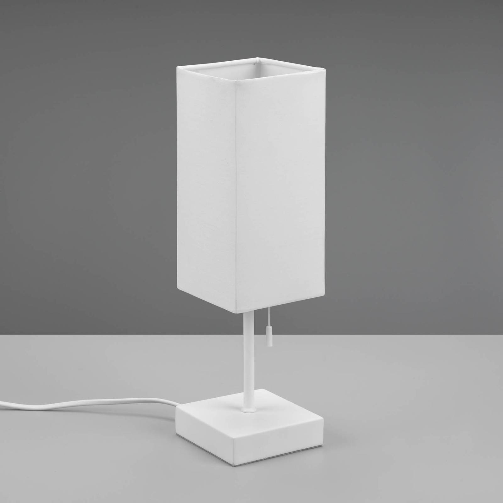 Reality Leuchten Stolní lampa Ole s USB přípojkou, bílá/bílá