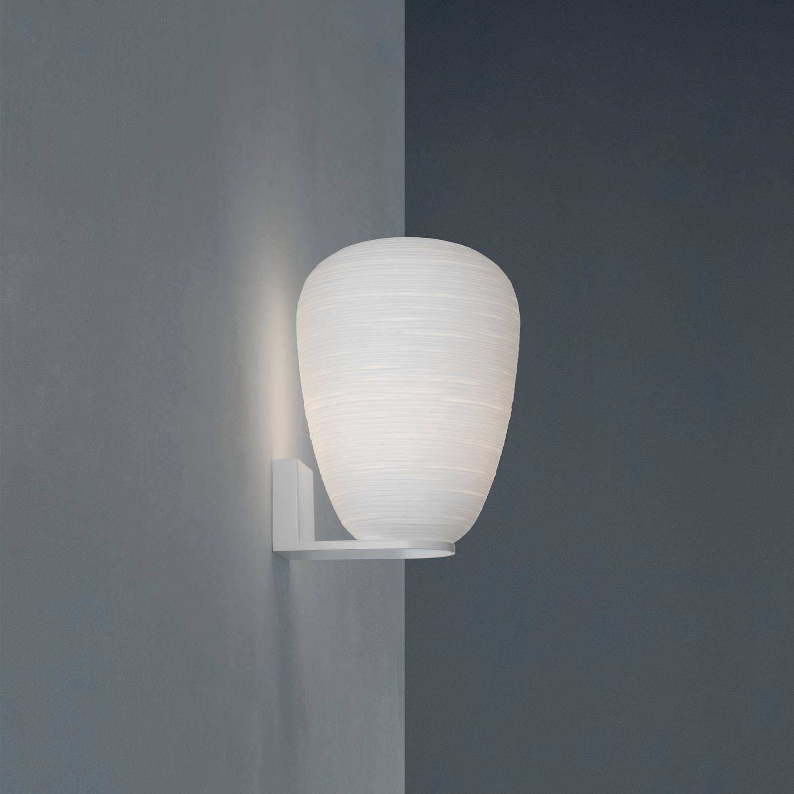 FOSCARINI Foscarini Rituals 1 wall light made of glass, for Living / Dining Room, handblown glass, metal, E27, 70 W, energy efficiency: A++, W: 24 cm, H: 34 cm