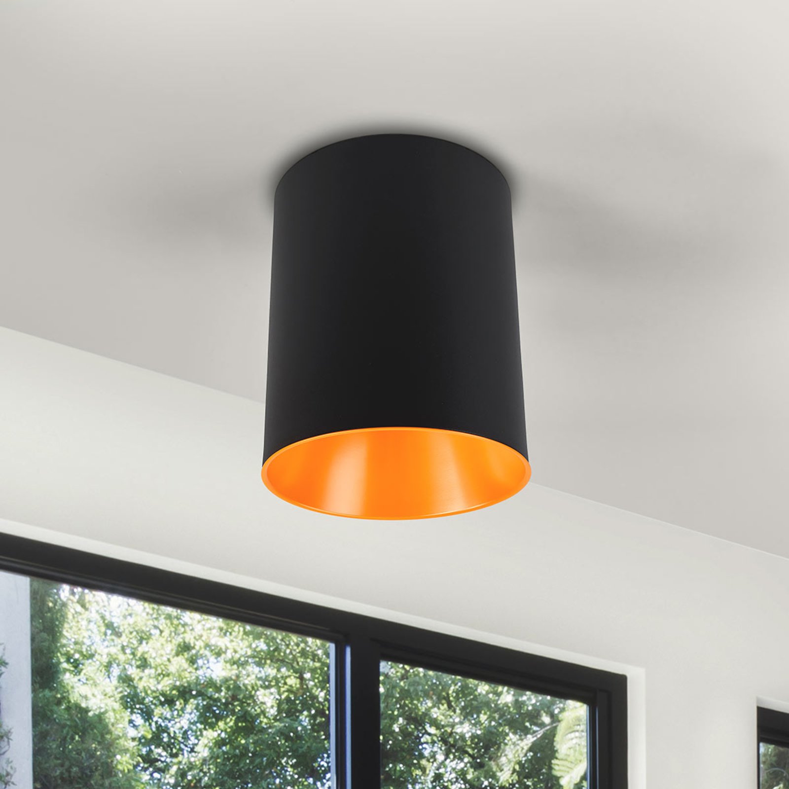 Plafonnier LED de designer Tagora cylindrique