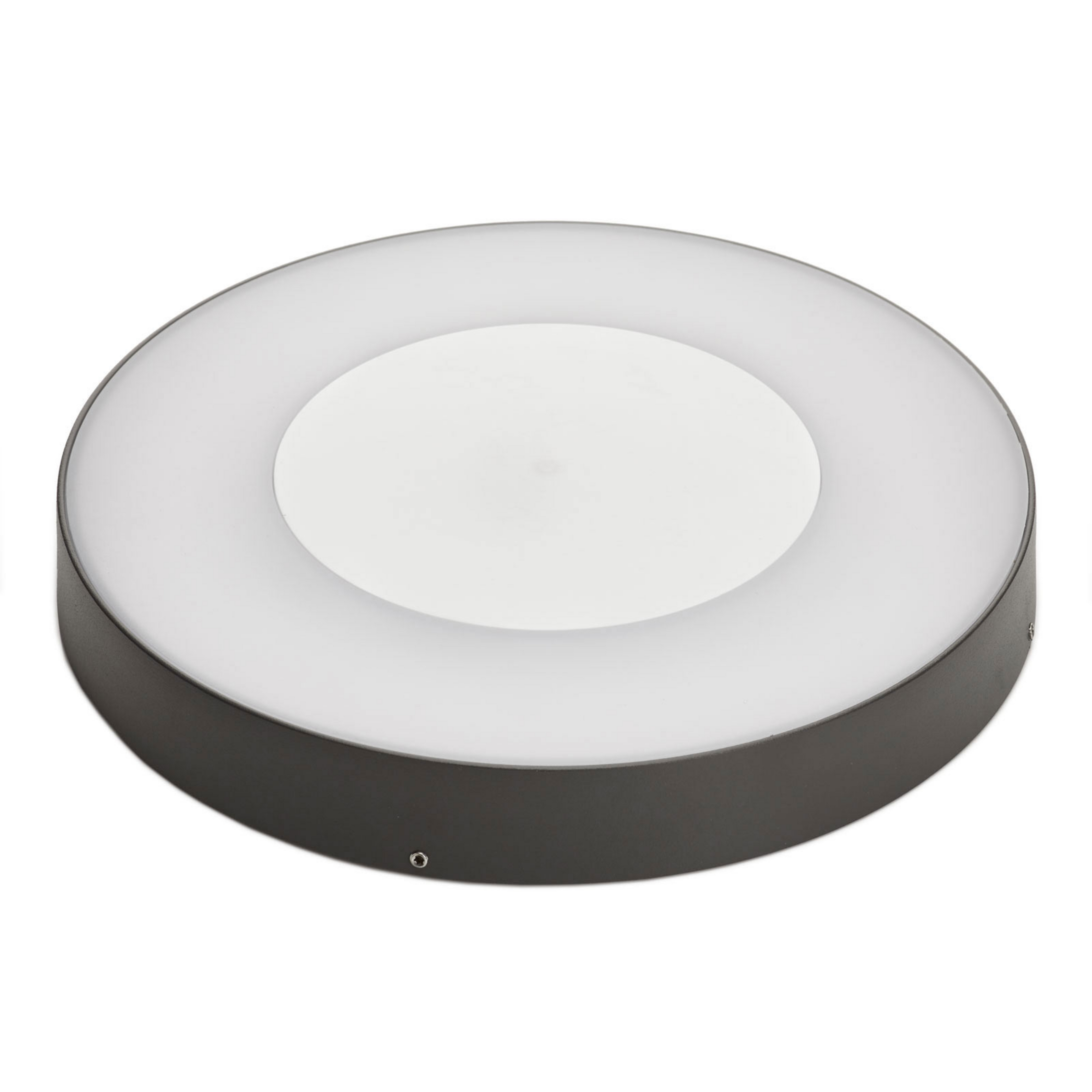 Sora LED utendørs taklampe, rund, sensor, IP54 - Lucande