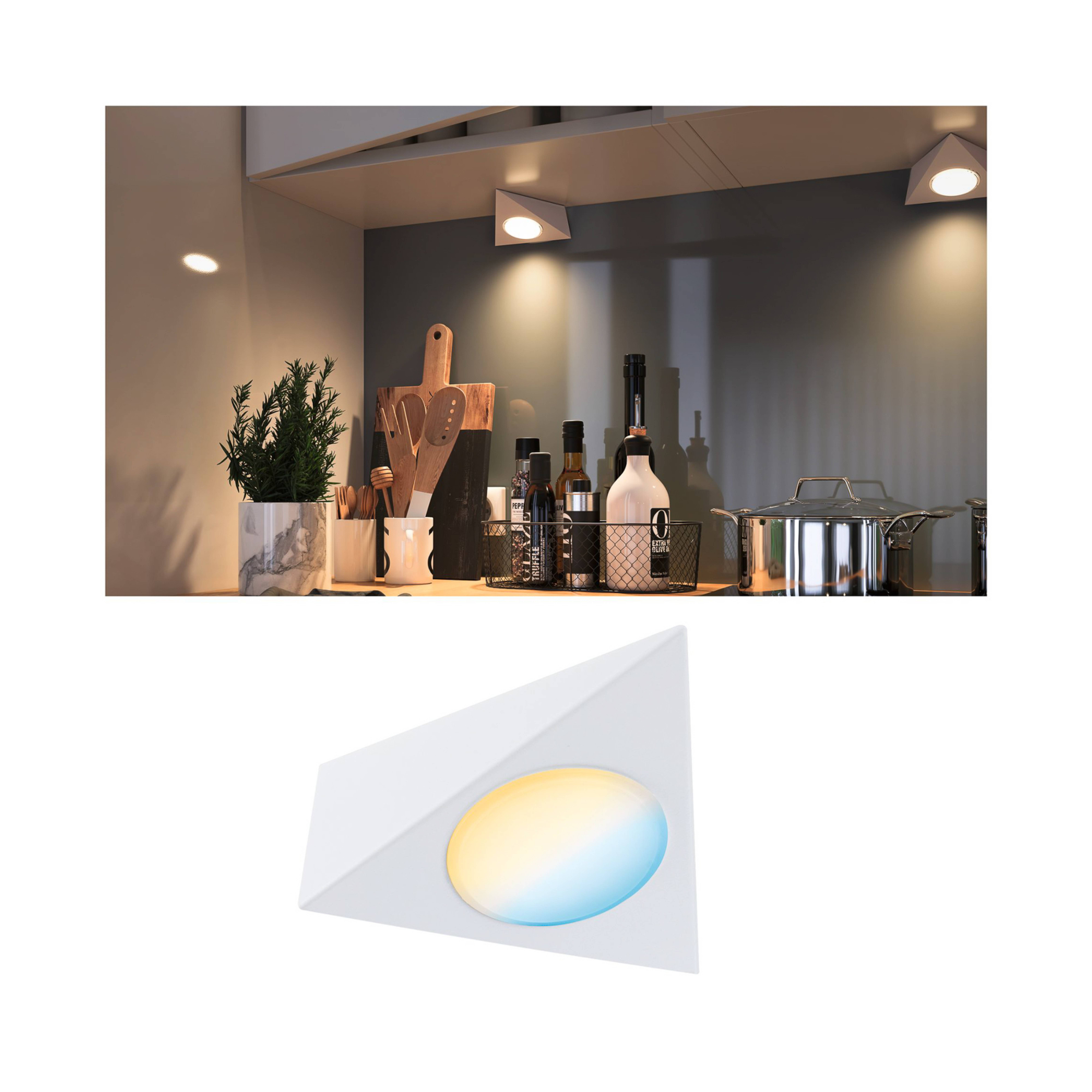 Paulmann Clever Connect Trigo lampe meuble blanche