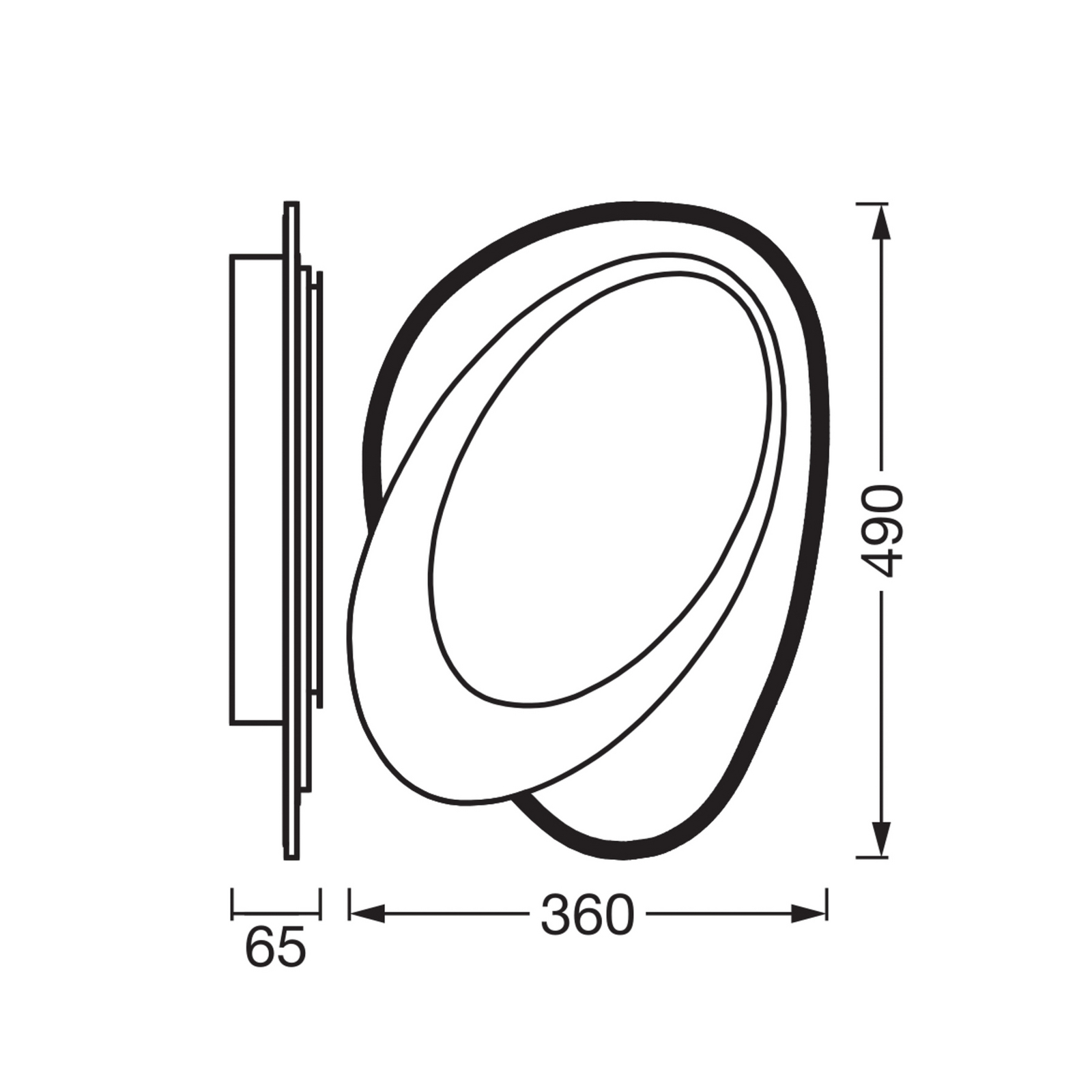Φωτιστικό οροφής LED OSRAM ORBIS LAYERS, λευκό, 49 x 36 εκ., CCT Φωτιστικό οροφής LED OSRAM ORBIS LAYERS, λευκό, 49 x 36 εκ., CCT