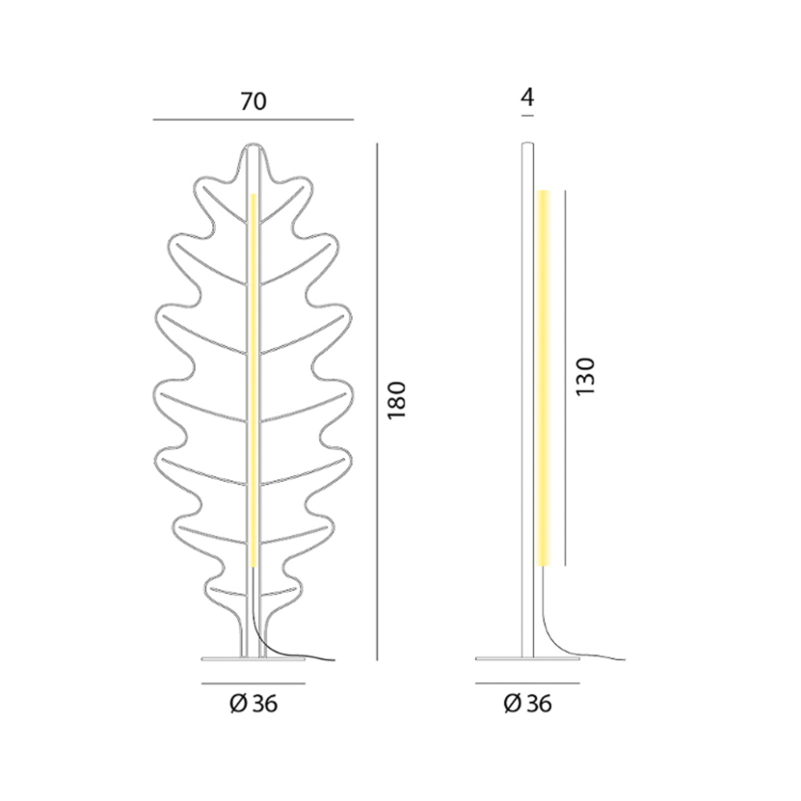 Rotaliana Eden Oak LED-Stehleuchte, grau