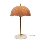 KARE Lia table lamp, orange, steel/marble, height 50 cm