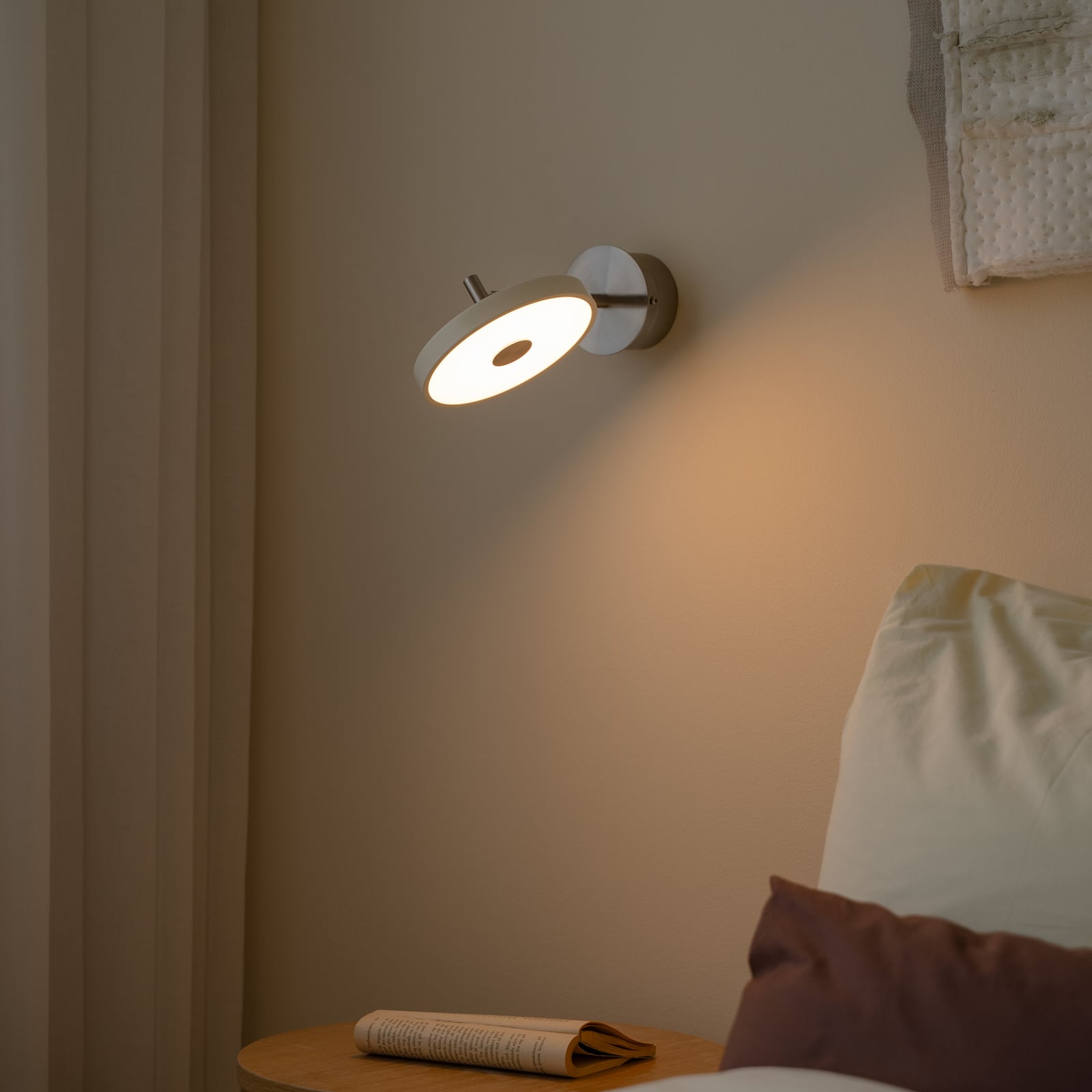 Asteria Short LED-Wandlampe, grau, Stahl, Hardwire - UMAGE