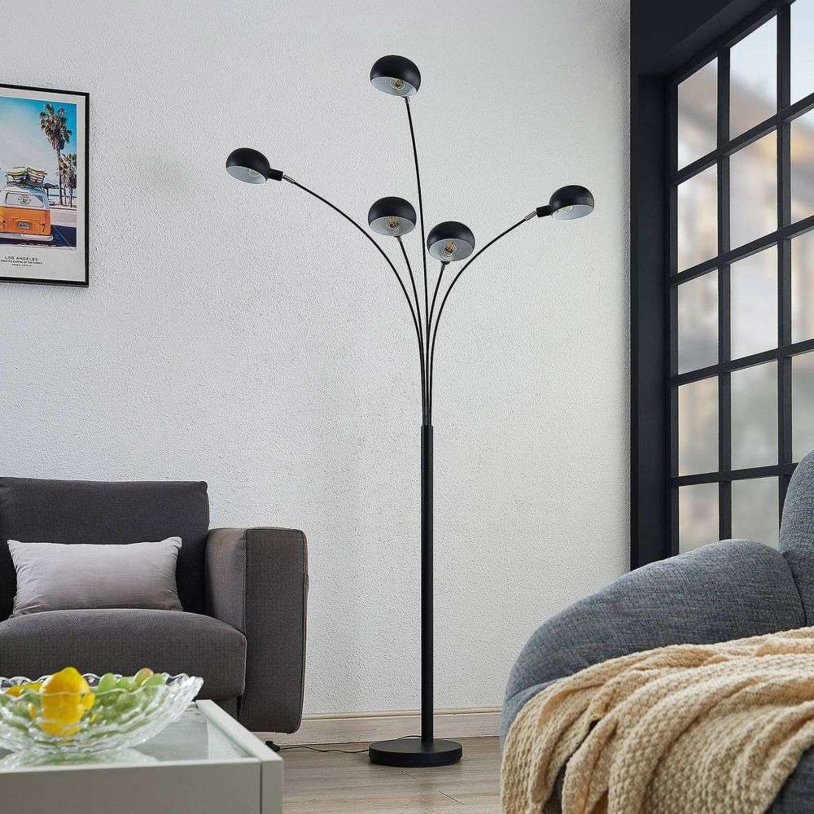 Jewa 5 Lampadar Black - Lindby