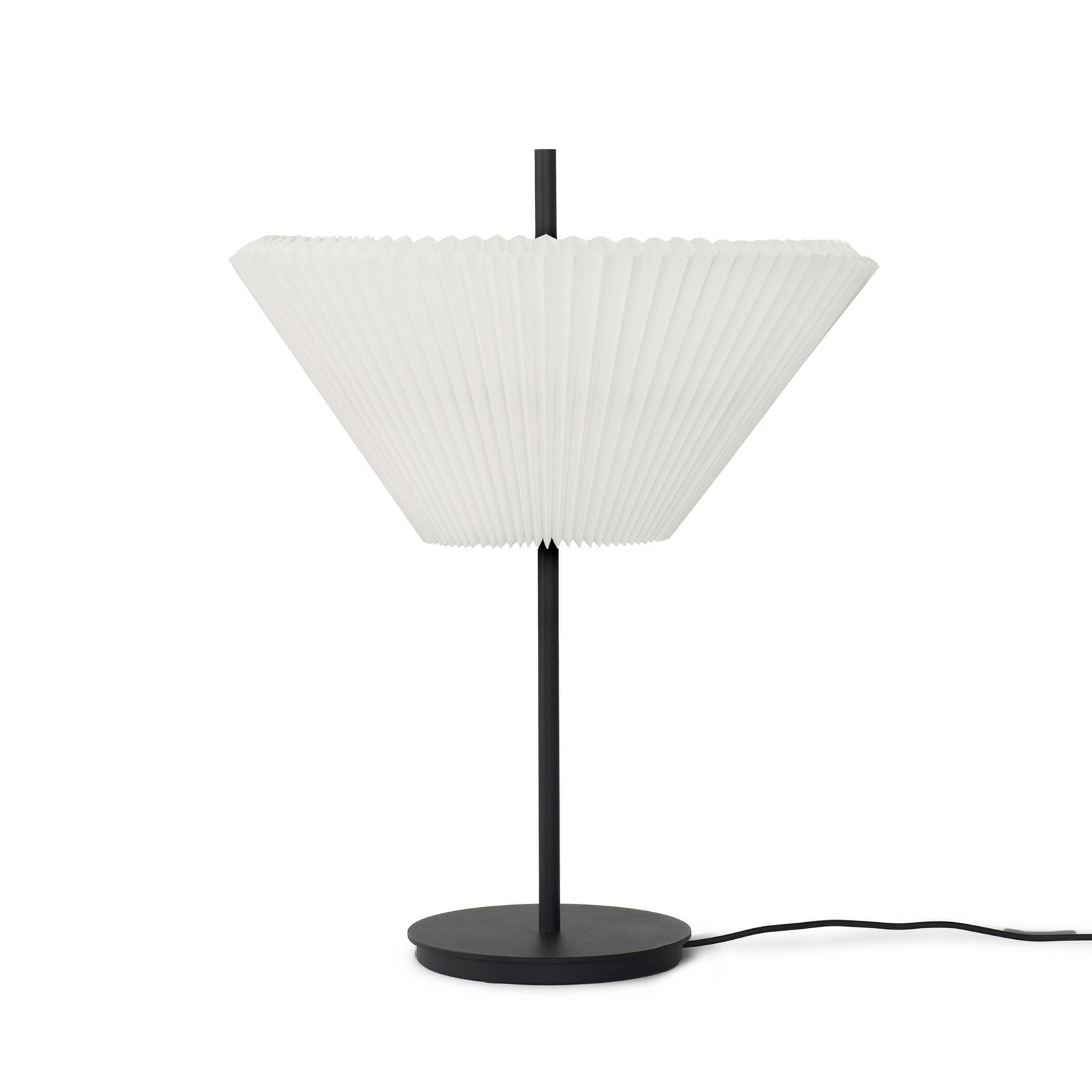 Nebra LED-Tischlampe, schwarz/weiß, 45cm, Textil - New Works
