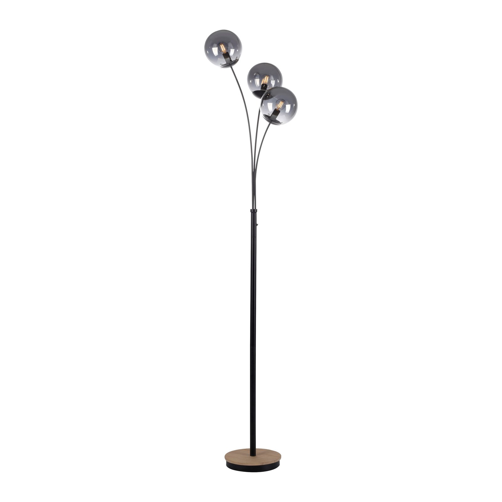 Green Widow floor lamp with glass shades