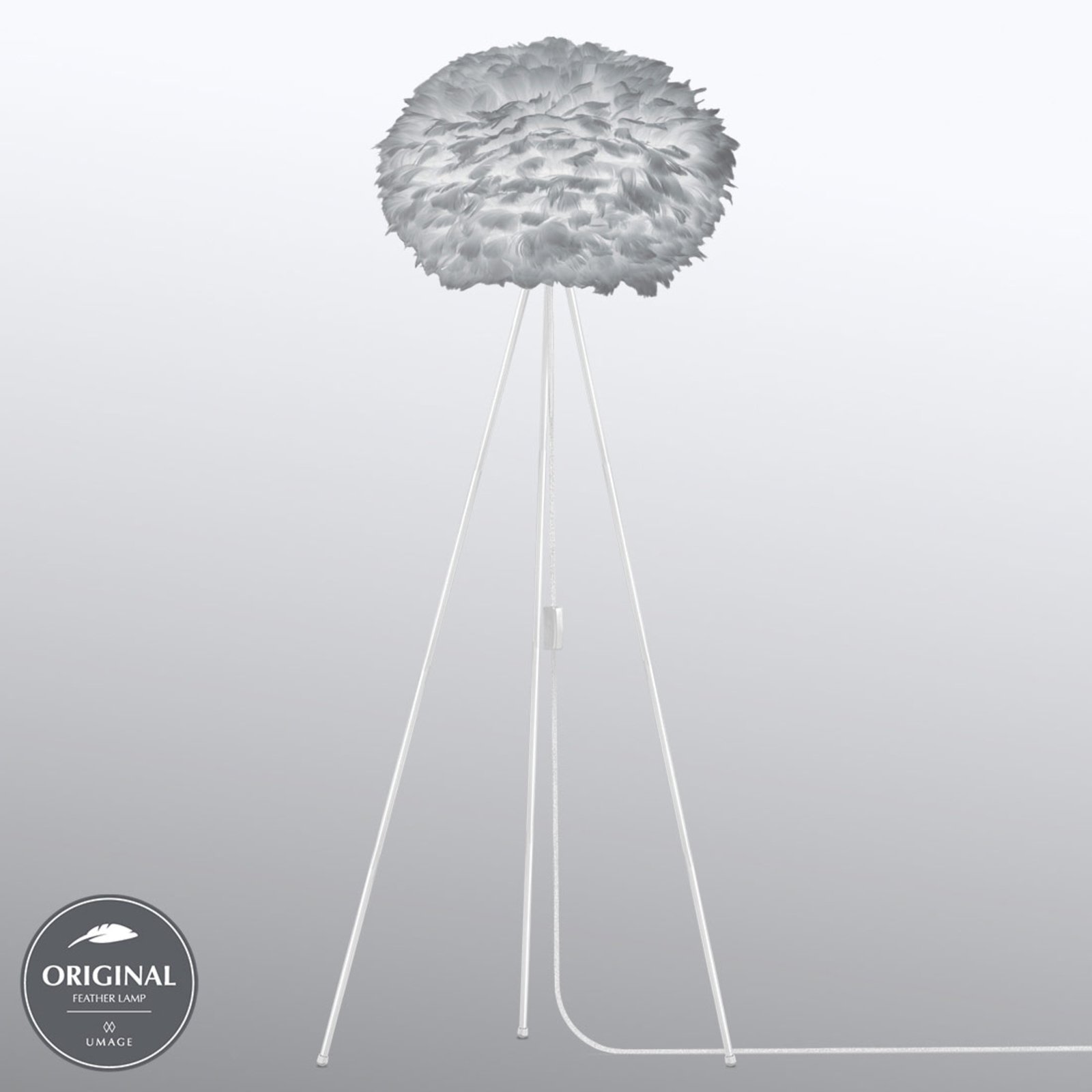 Eos Lampadaire Medium Gris/Blanc - UMAGE
