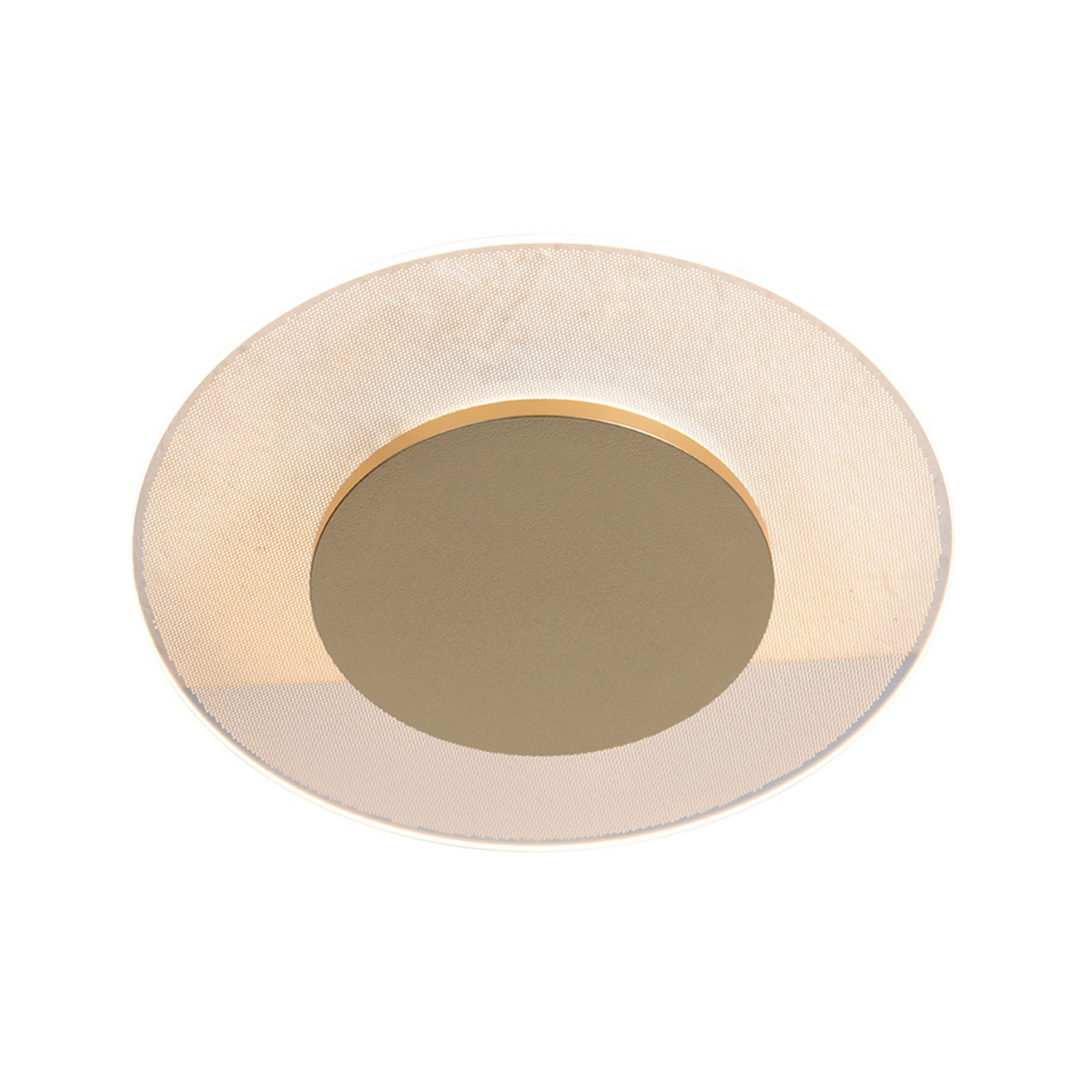 LED-taklampe Lido, gullfarget, Ø 36 cm