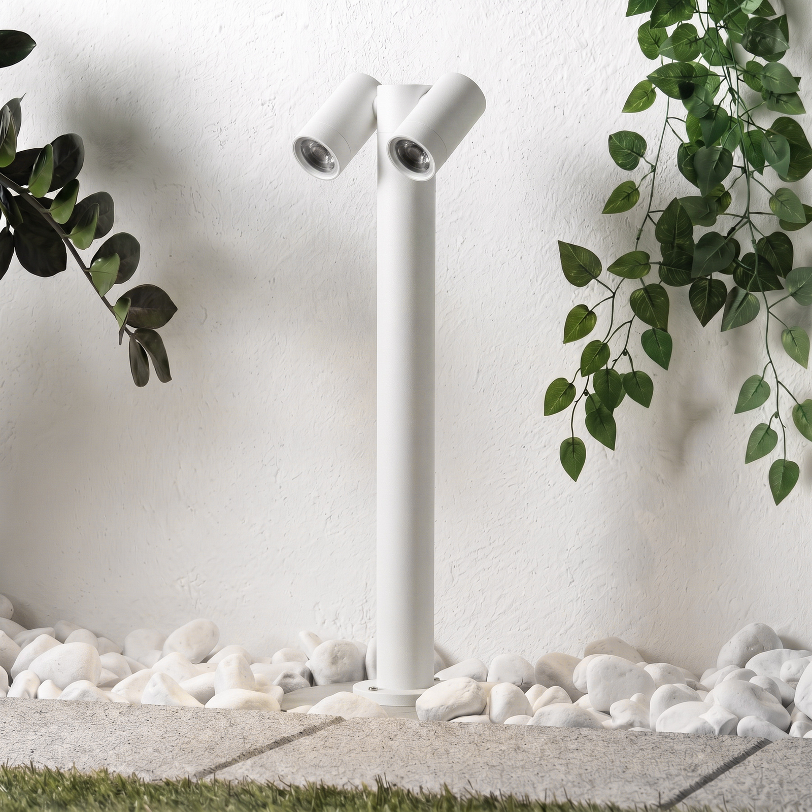 PRIOS takų šviestuvas „Tulimar“, 2 lempų, 60 cm, baltas, IP65 PRIOS takų šviestuvas „Tulimar“, 2 lempų, 60 cm, baltas, IP65